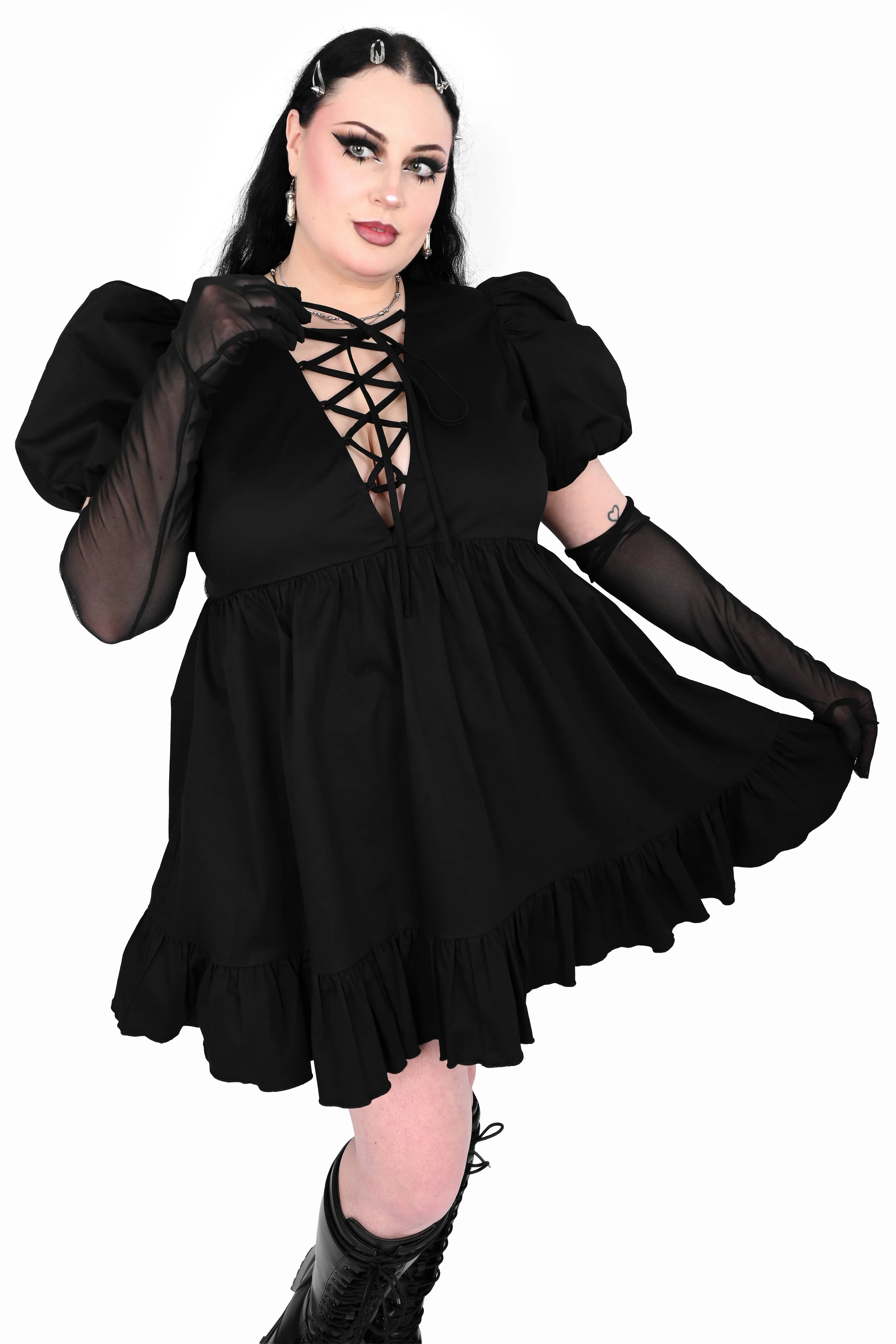 Abby Puff Sleeve Dress - No Restock! - Image 3