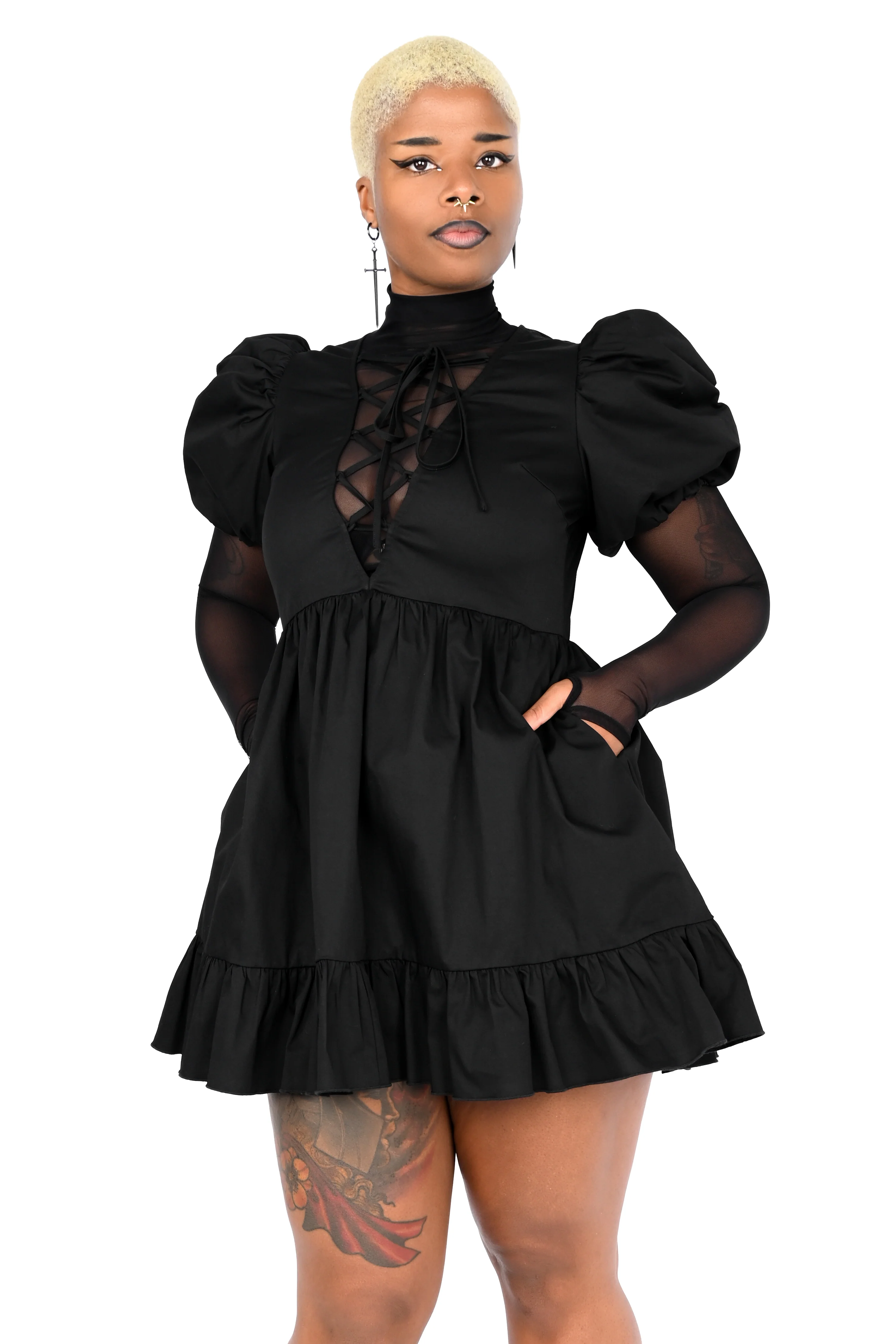 Abby Puff Sleeve Dress - No Restock! - Image 4