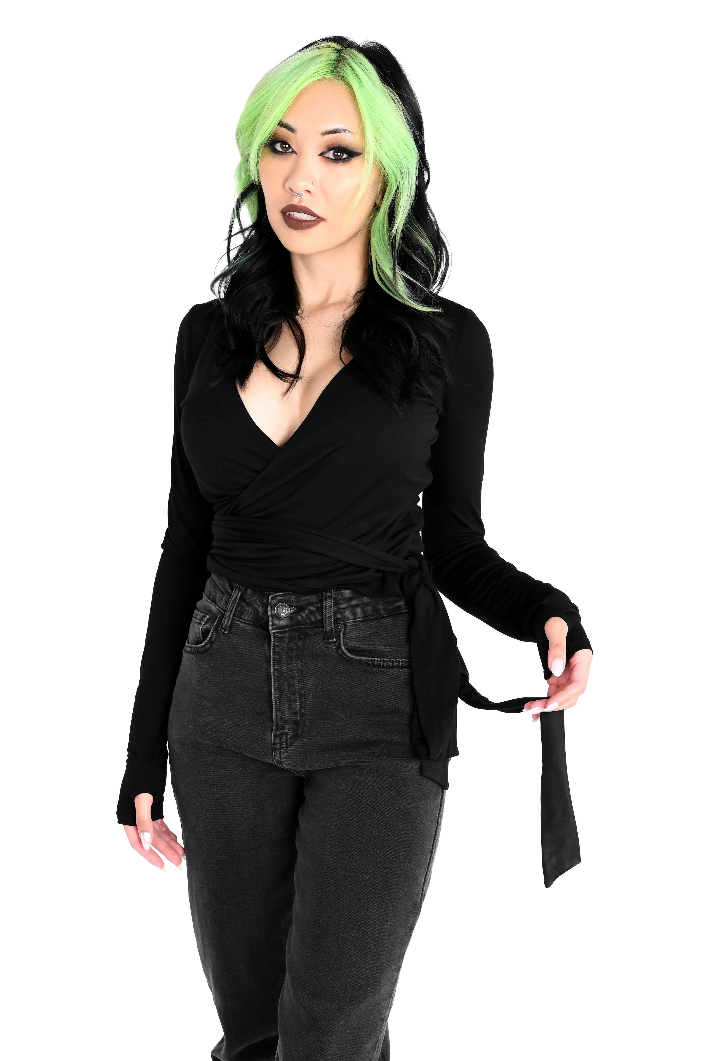 Ballet Wrap Long Sleeve Top - Sign Up For Restock Notifications! - Image 3