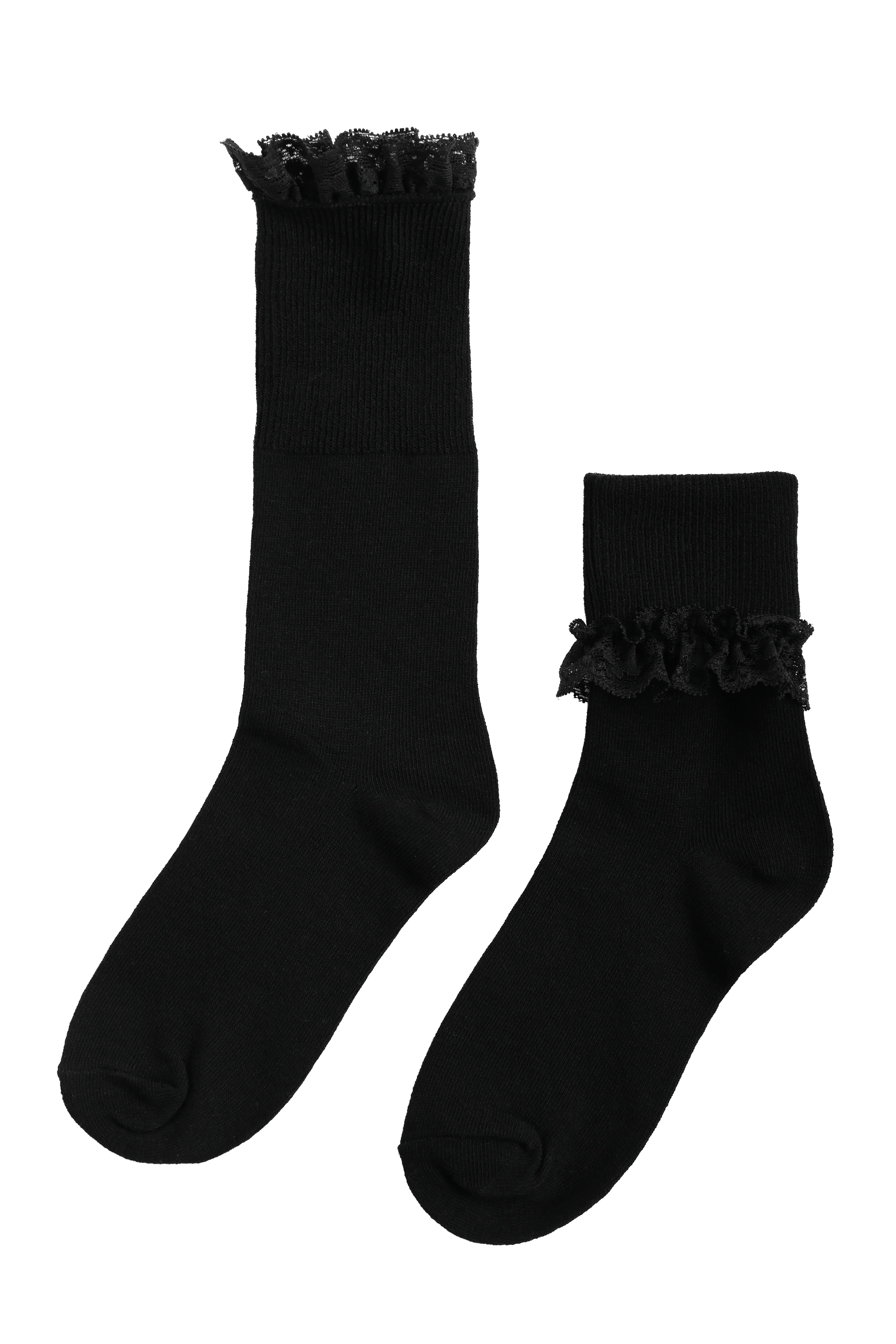 Black Lace Bobby Socks - Image 2