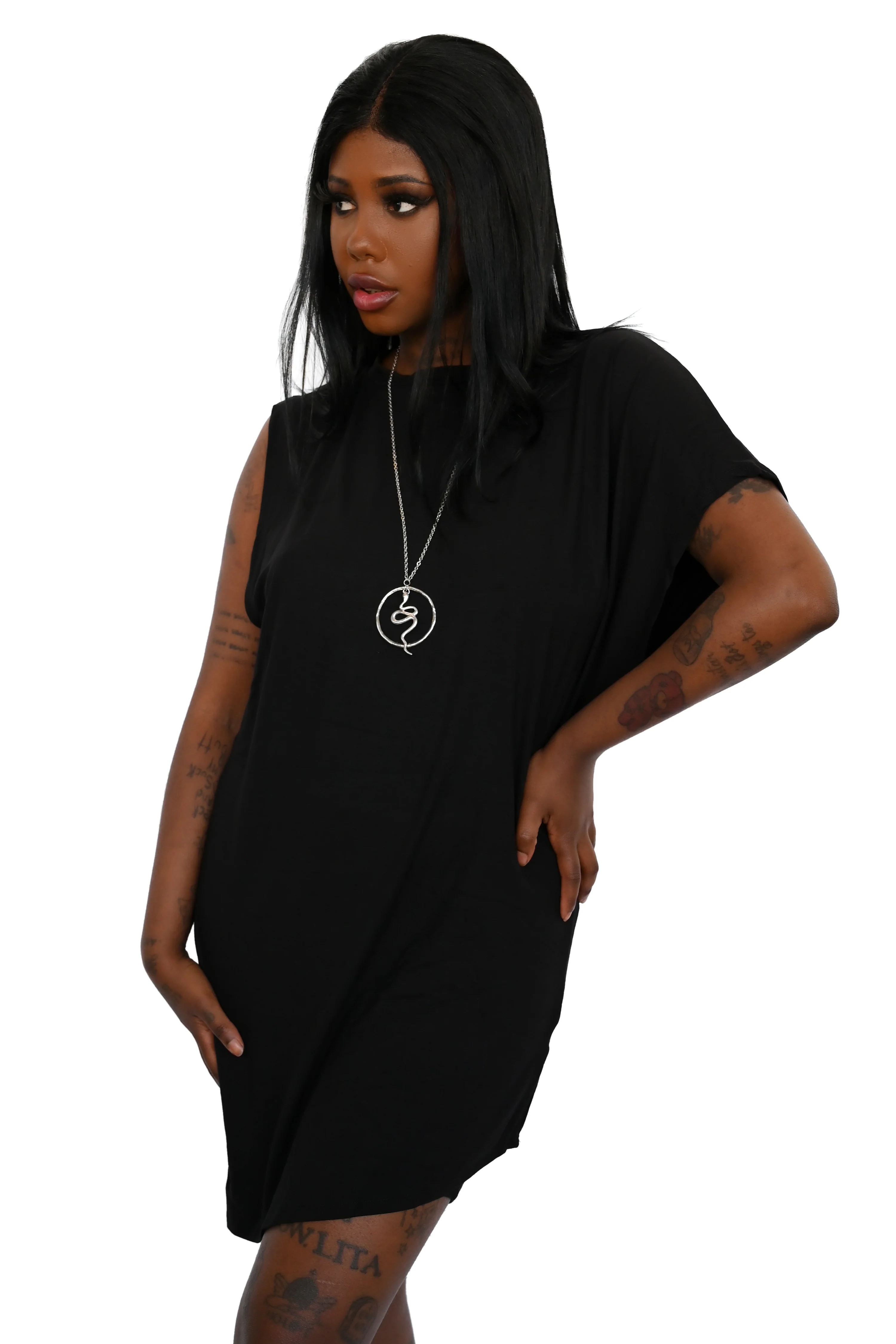 Black No.1 Asymmetrical Tunic Top - No Restock! - Image 3