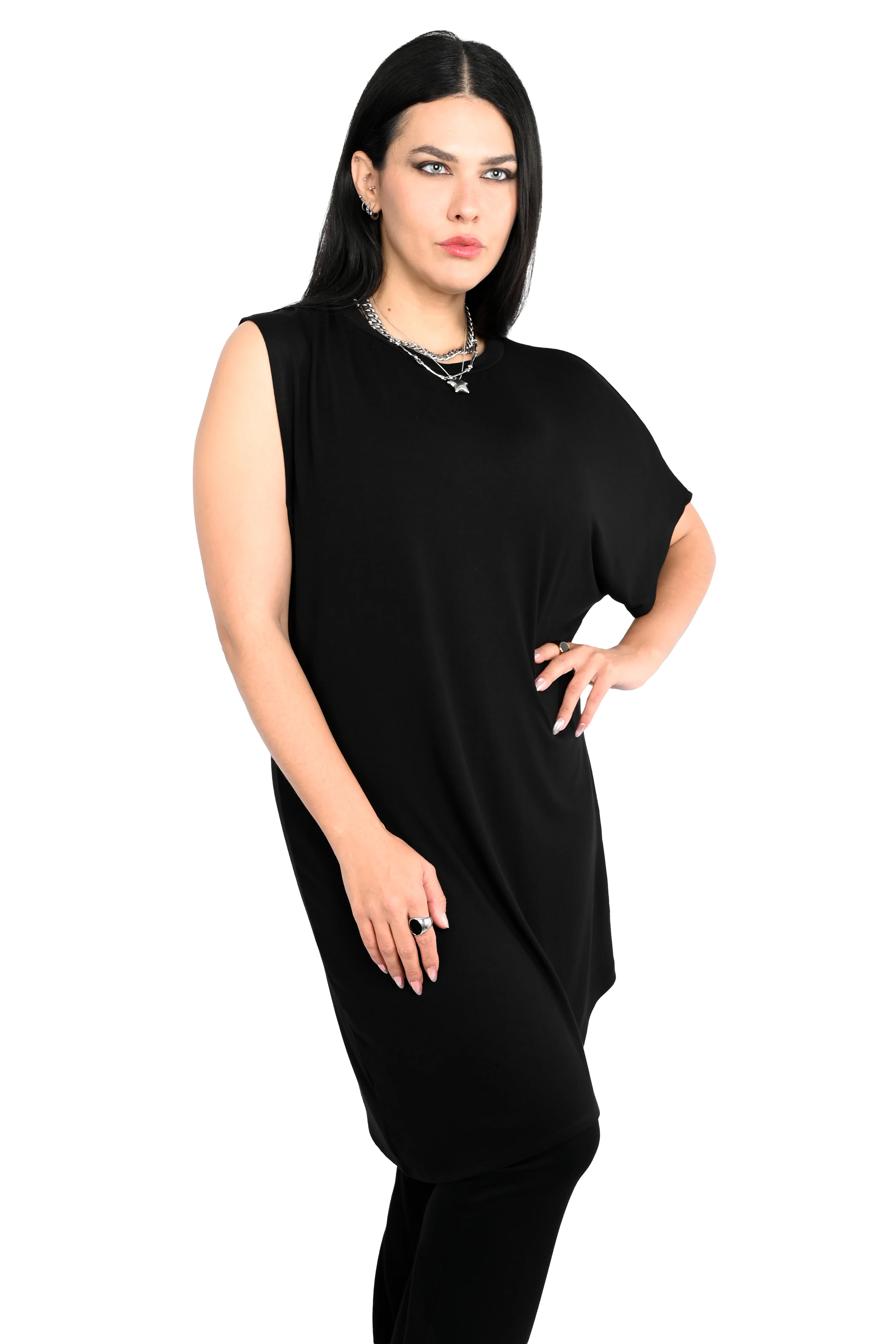 Black No.1 Asymmetrical Tunic Top - No Restock! - Image 4