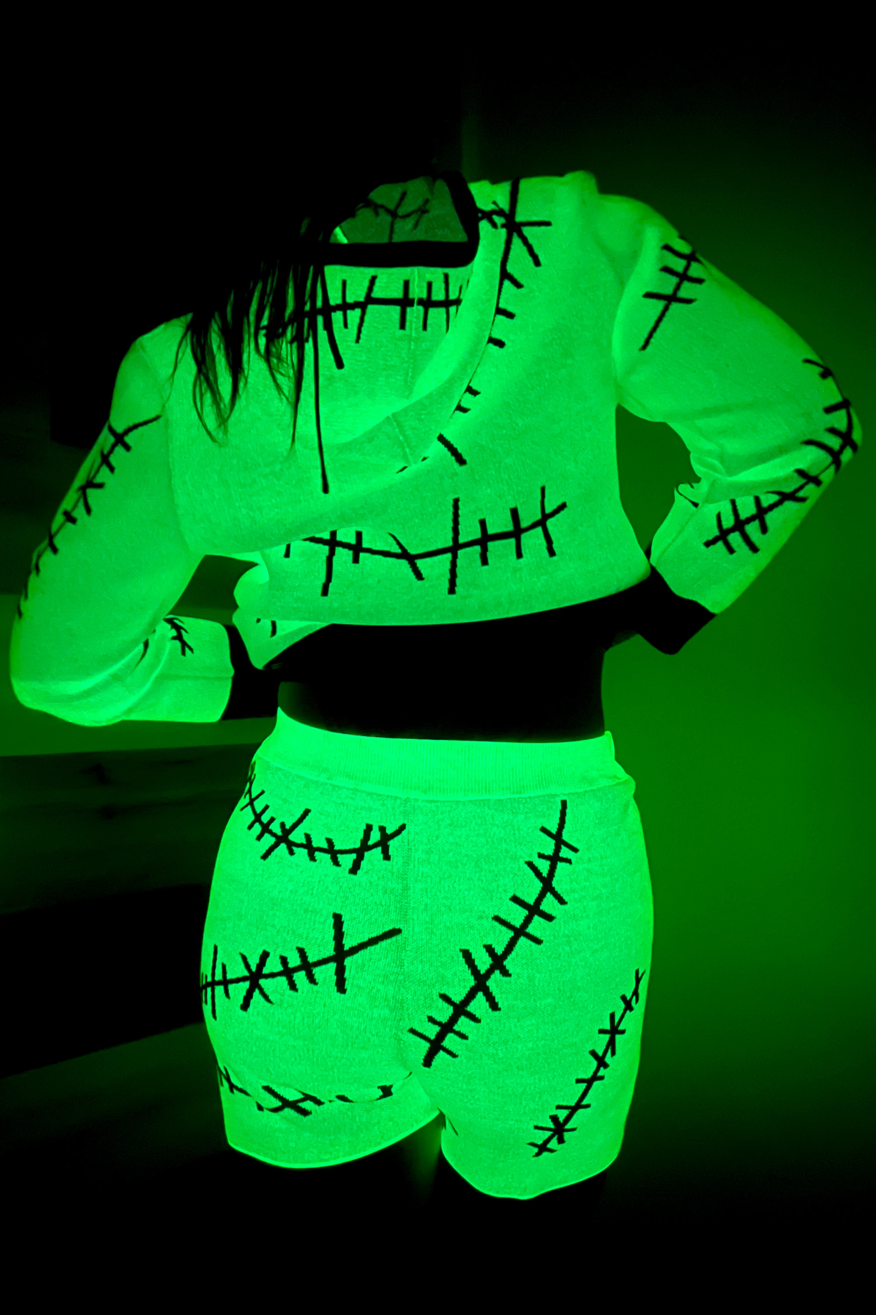 The Boogie Man Shorts - Green Glow in the Dark! Small & 3X left! - Image 4