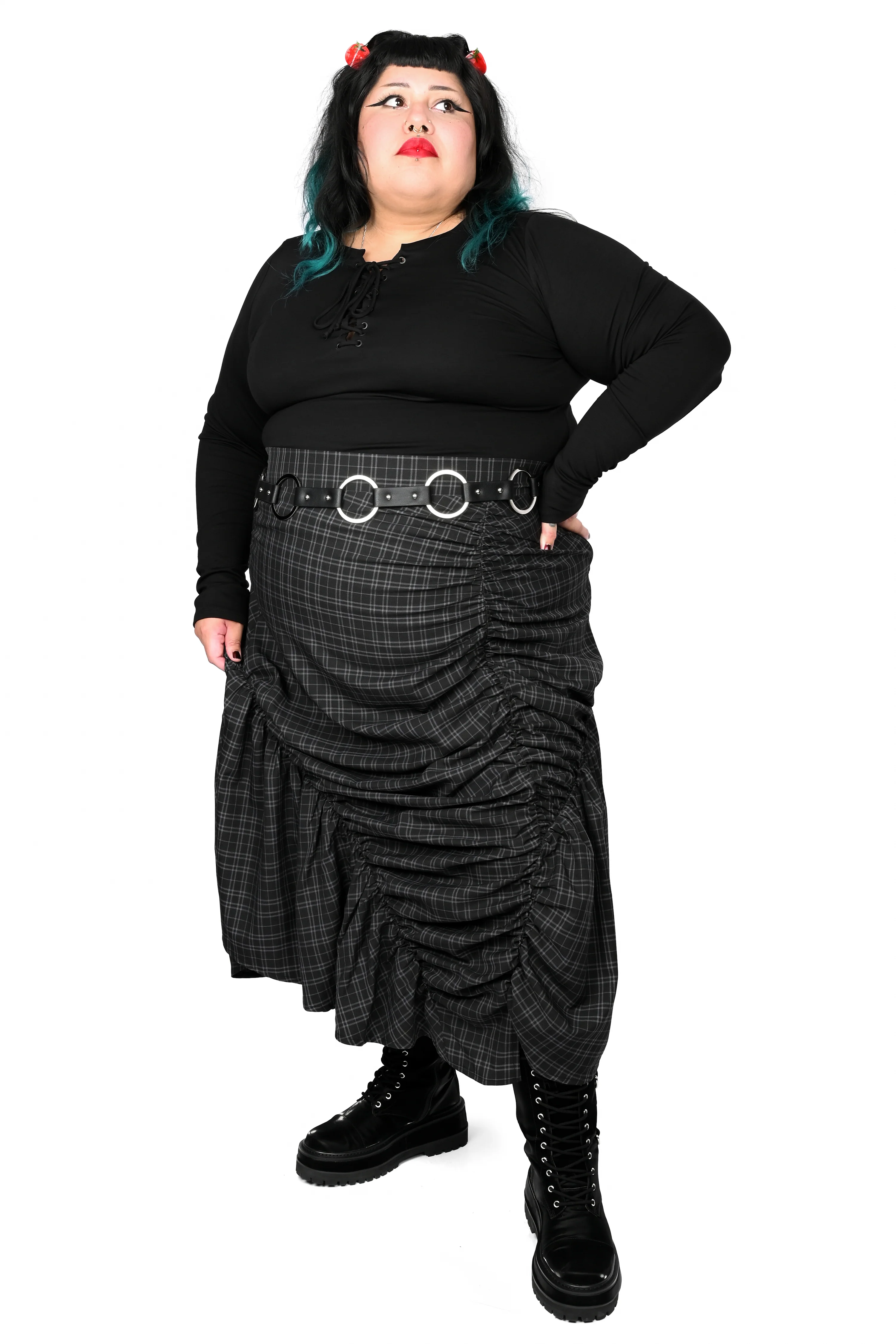 Cara Skirt - DEADSTOCK - Dark Plaid - XS & 4XL left! - Image 2