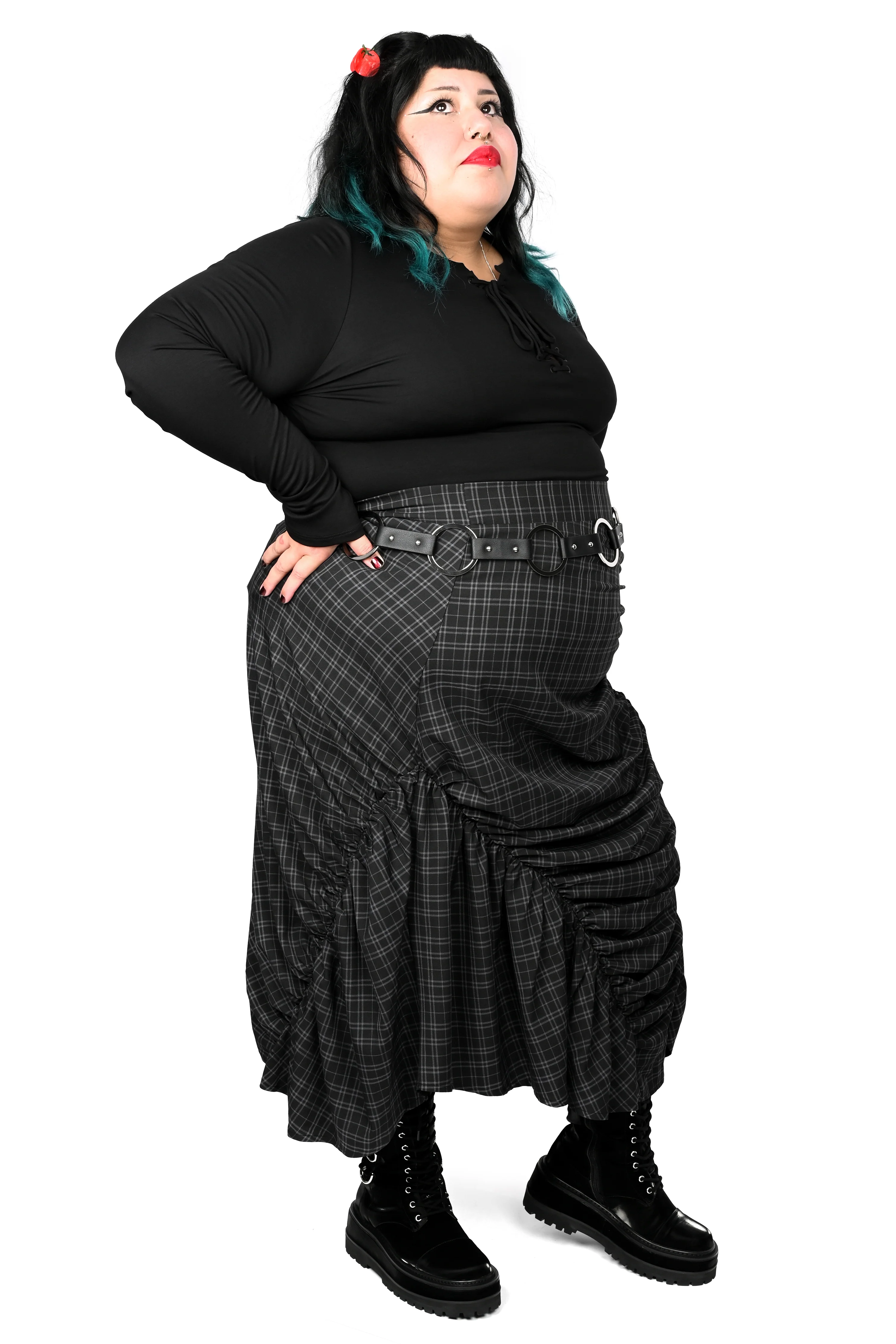 Cara Skirt - DEADSTOCK - Dark Plaid - XS & 4XL left! - Image 4