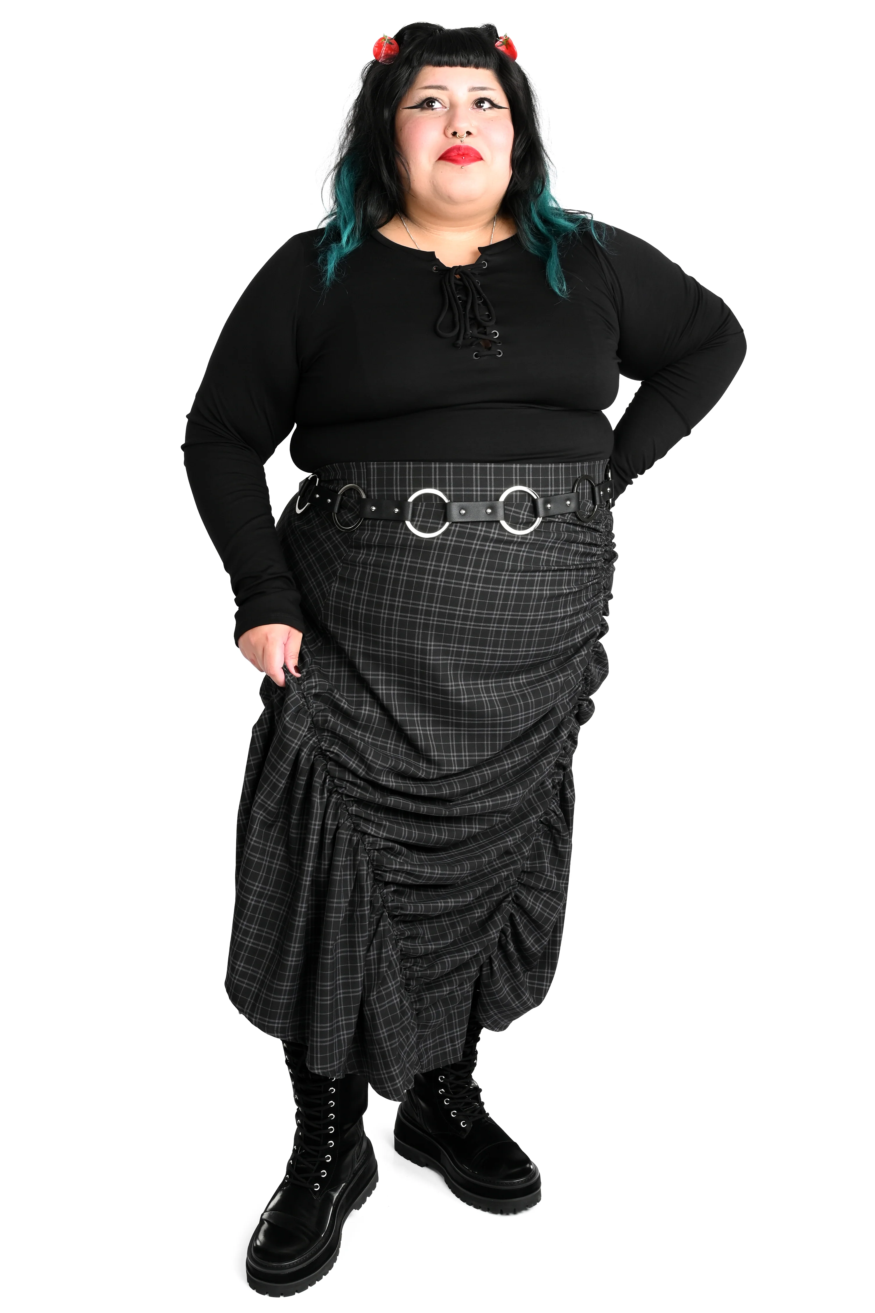 Cara Skirt - DEADSTOCK - Dark Plaid - XS & 4XL left! - Image 6