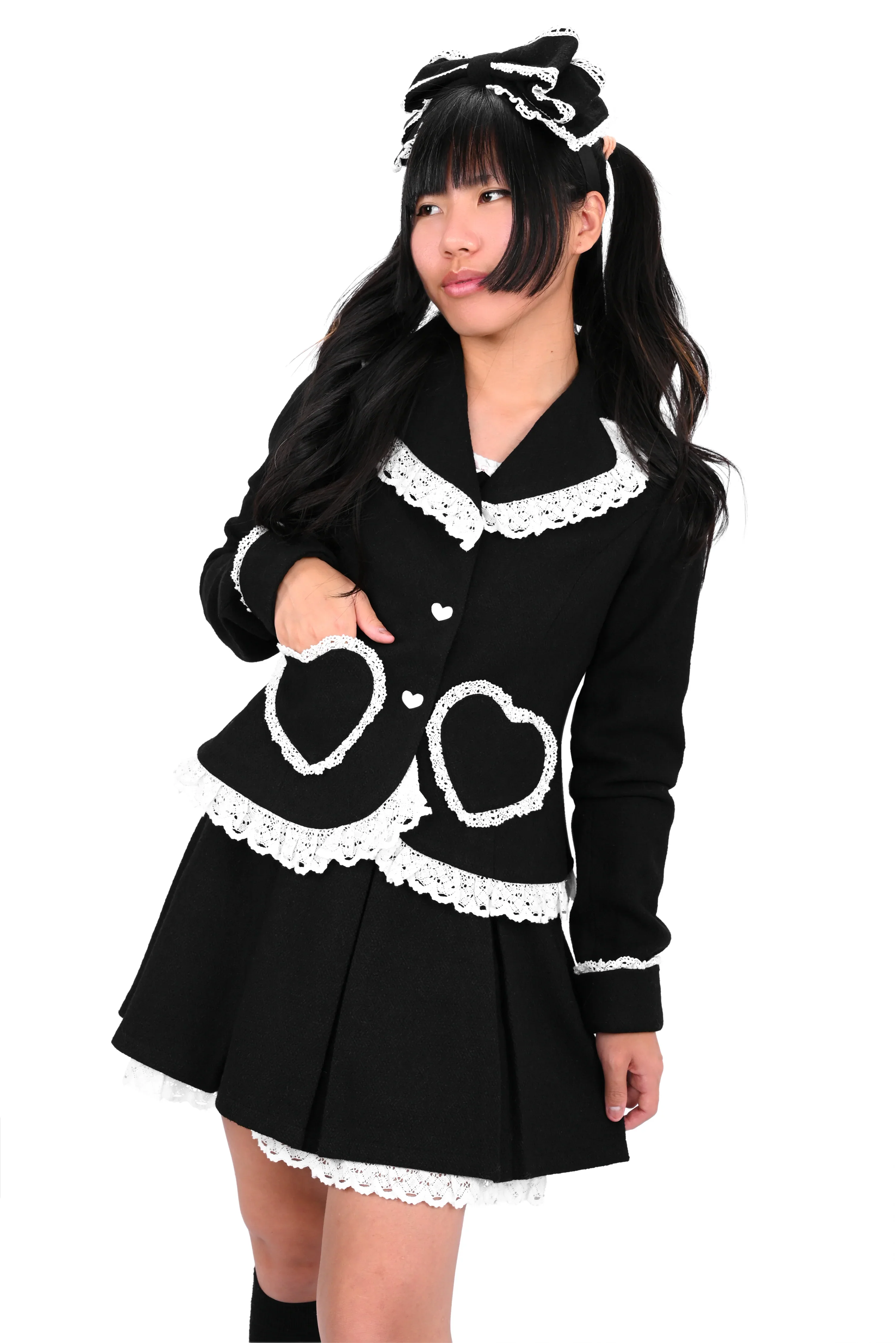 Charlotte Pleated Skirt - Black/White - 4XL/5XL left! - Image 4