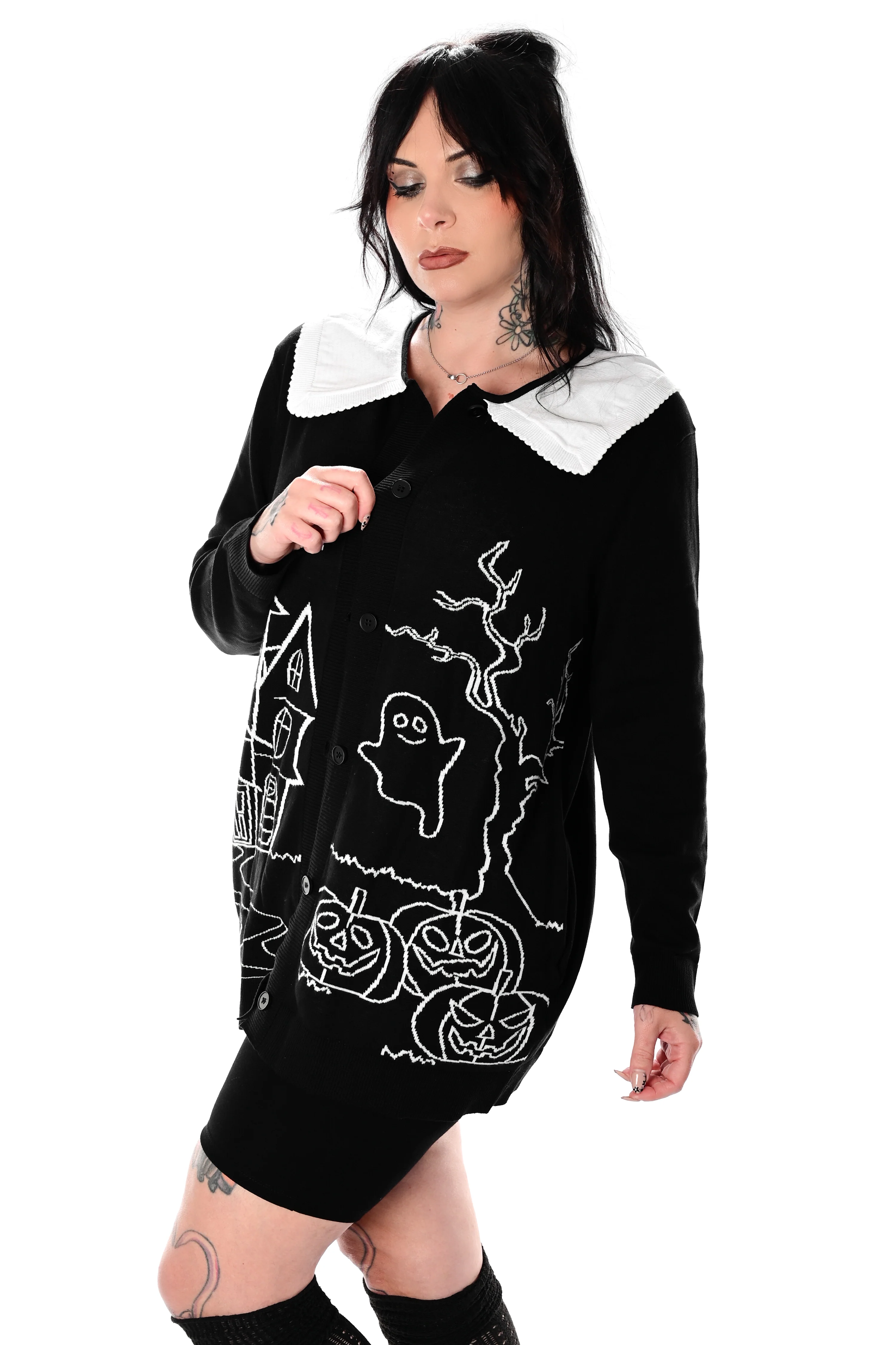 Haunted House Collar Cardigan- No restock! - Image 5