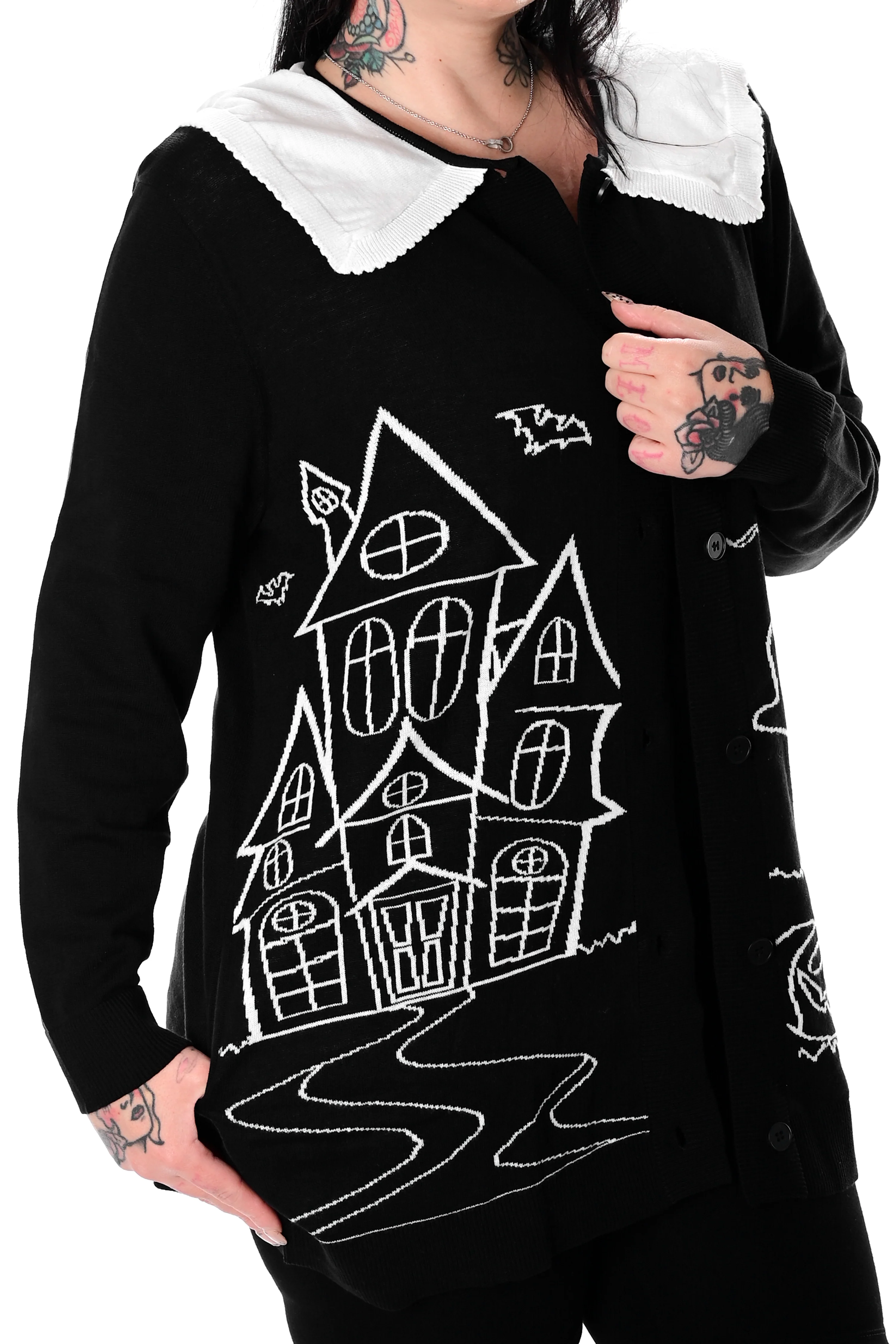 Haunted House Collar Cardigan- No restock! - Image 6
