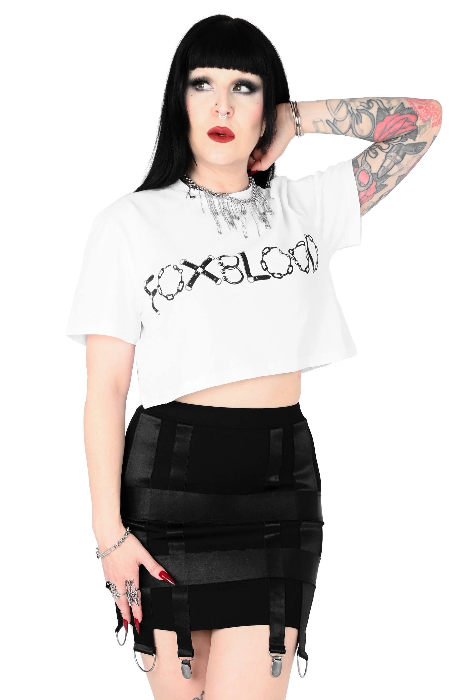 Foxblood Bondage Crop Tee - Image 2