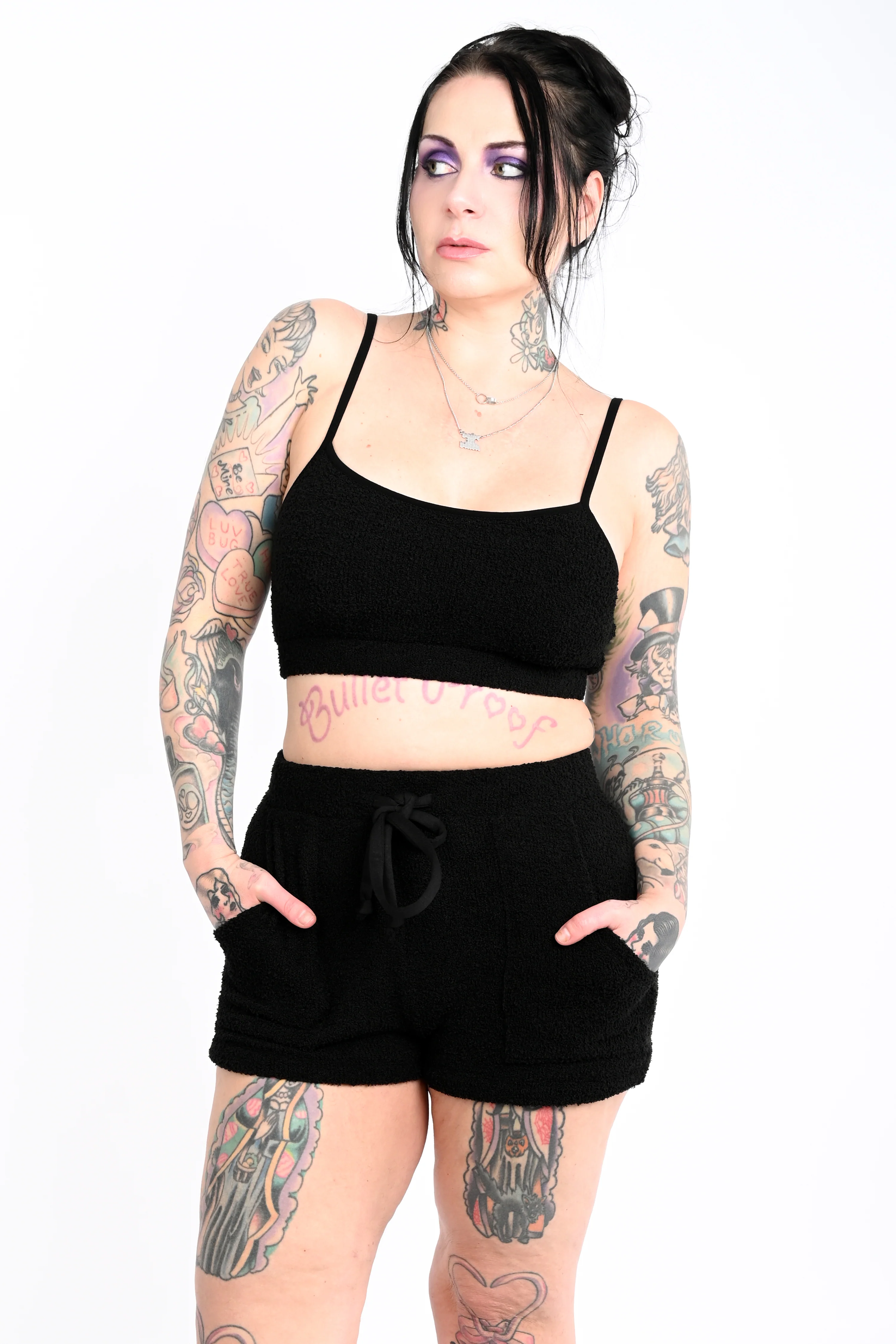 Fuzzy Teddy 2 Piece Lounge Set w/ Shorts - No Restock!