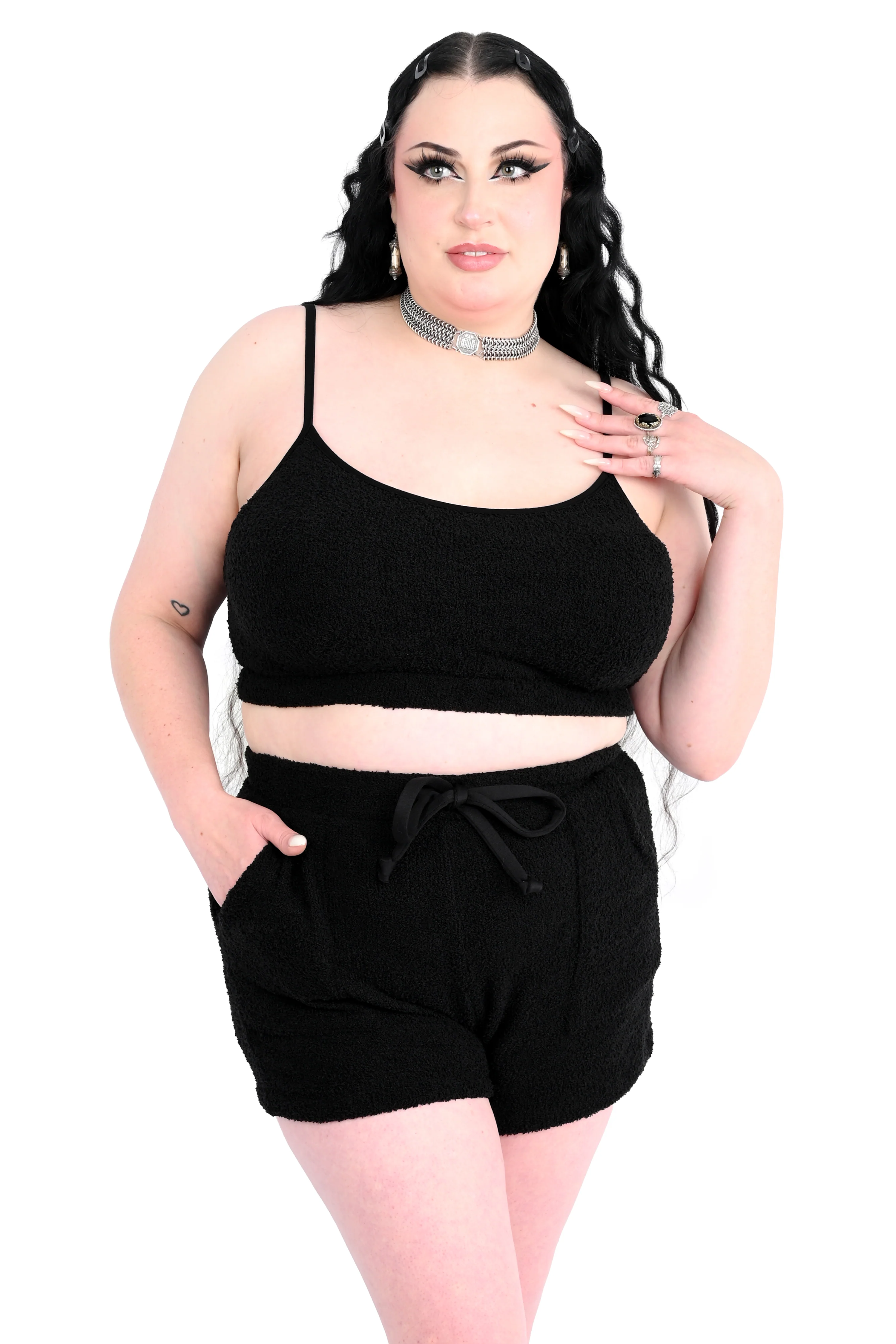 Fuzzy Teddy 2 Piece Lounge Set w/ Shorts - No Restock! - Image 2