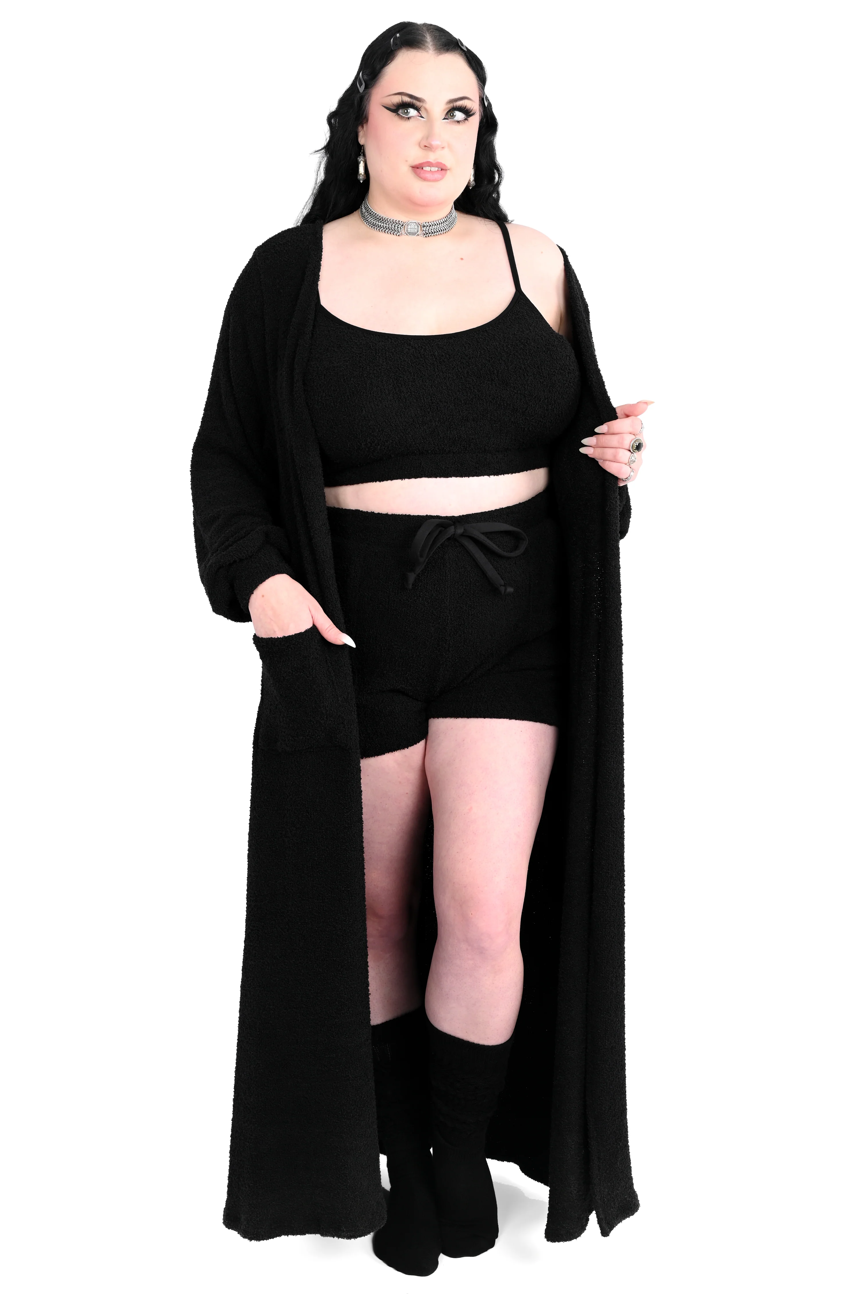 Fuzzy Teddy 3 Piece Lounge Set w/ Shorts - No Restock!