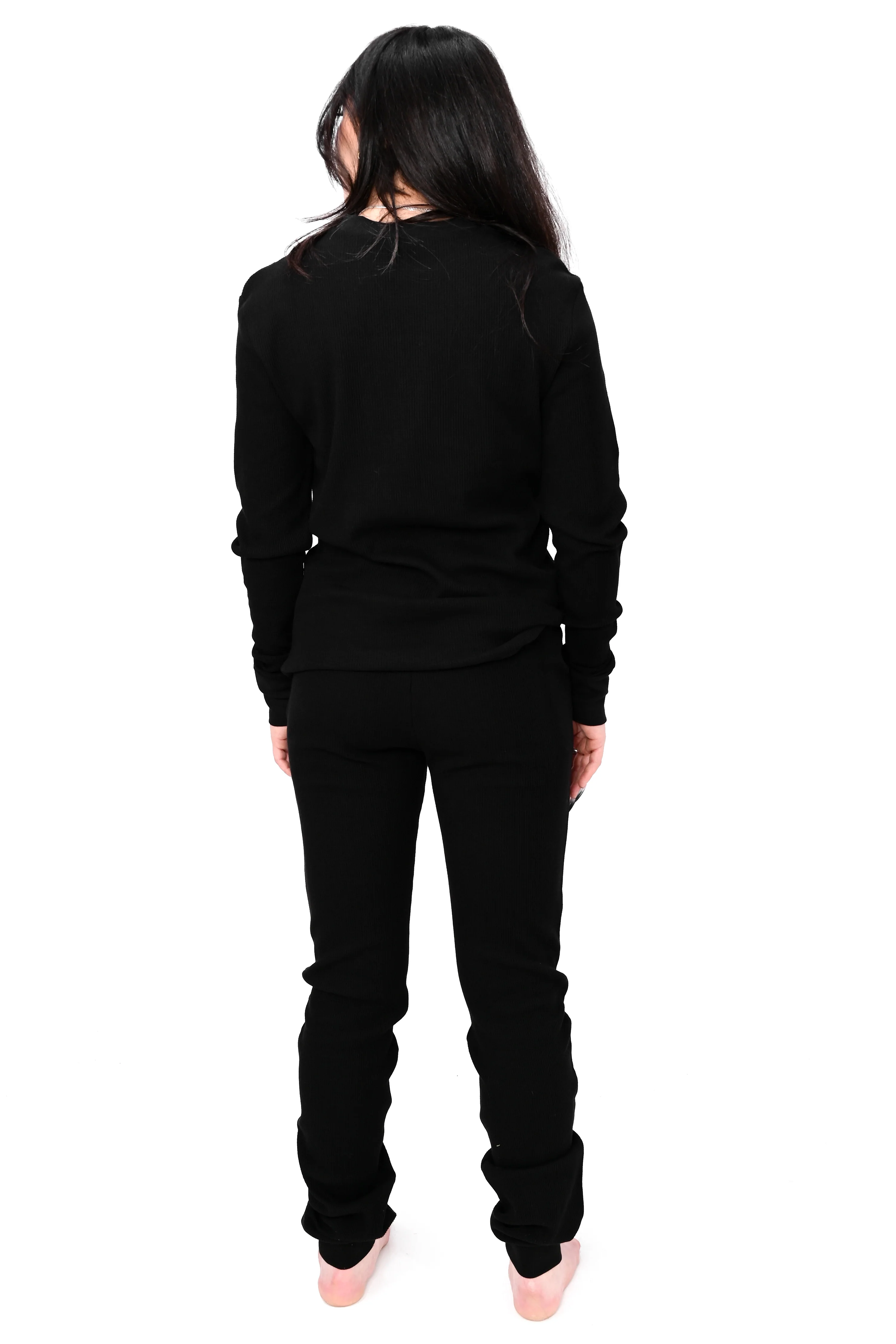 Grey/Black Skeleton Thermal Joggers - Unisex - Image 5