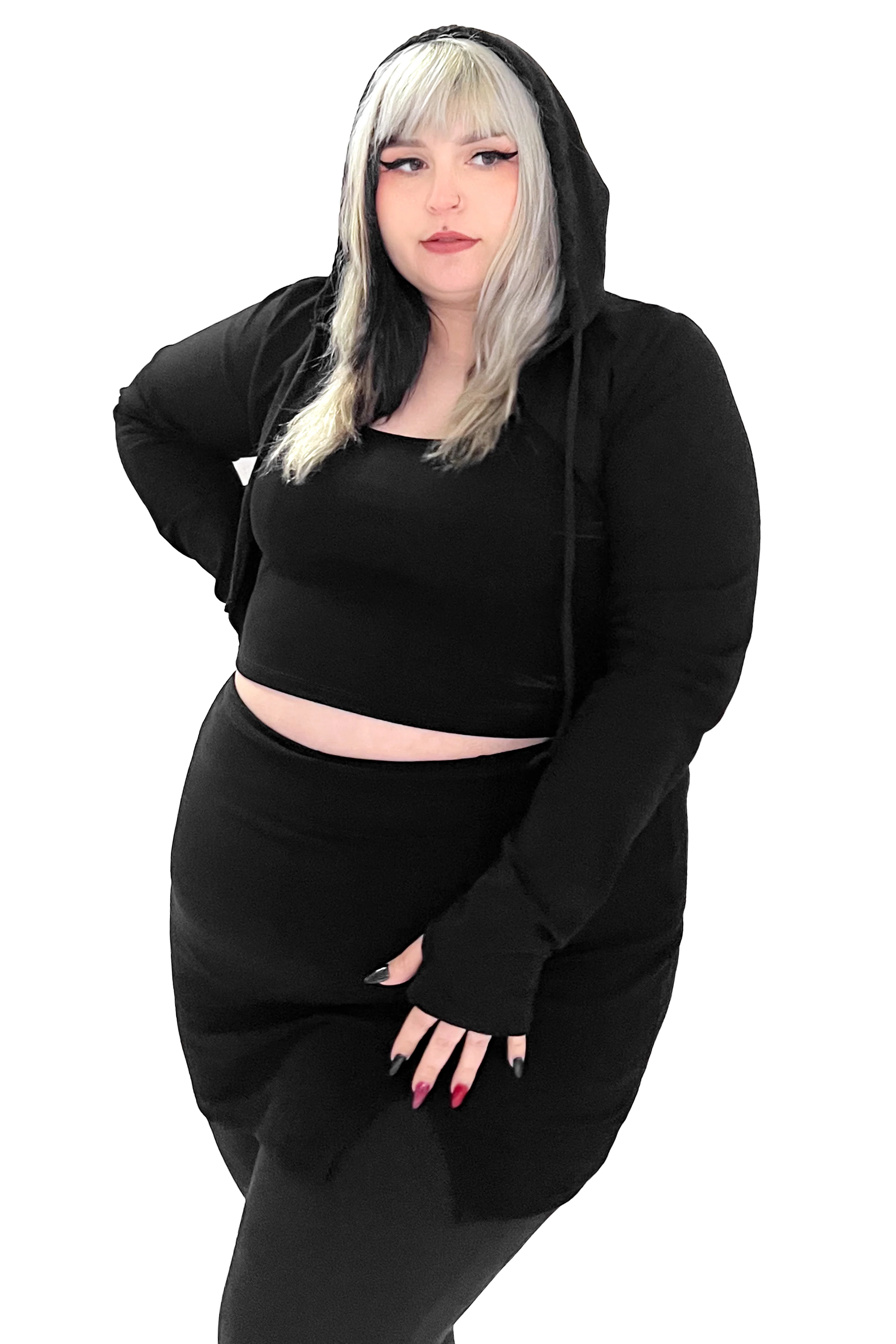 Hooded Bolero With Thumb Holes - No Restock! - XS/S/3XL/4XL left! - Image 4