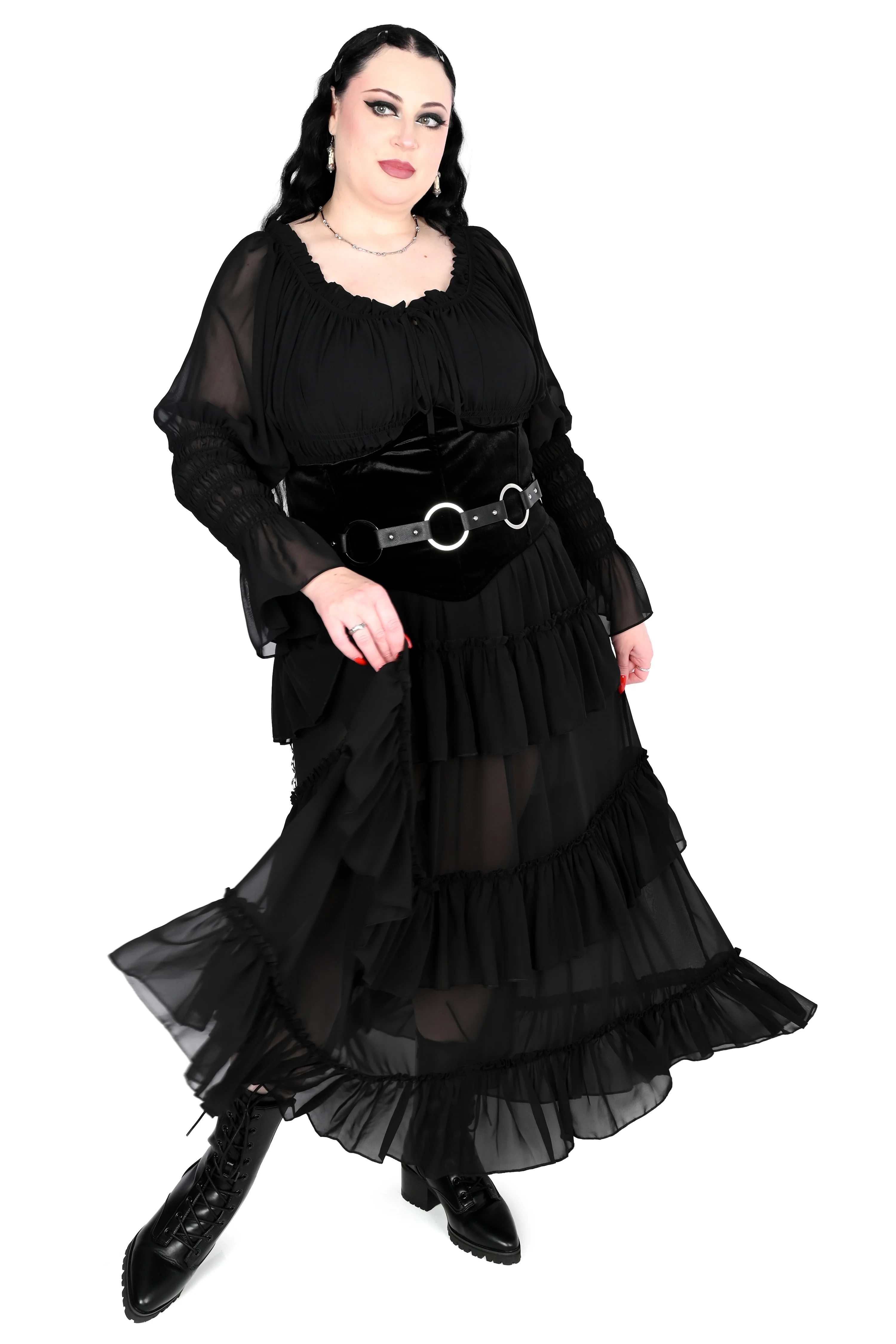 Leah Ruffle Skirt - Chiffon - Sign Up For Restock Notifications! - 4XL left! - Image 2