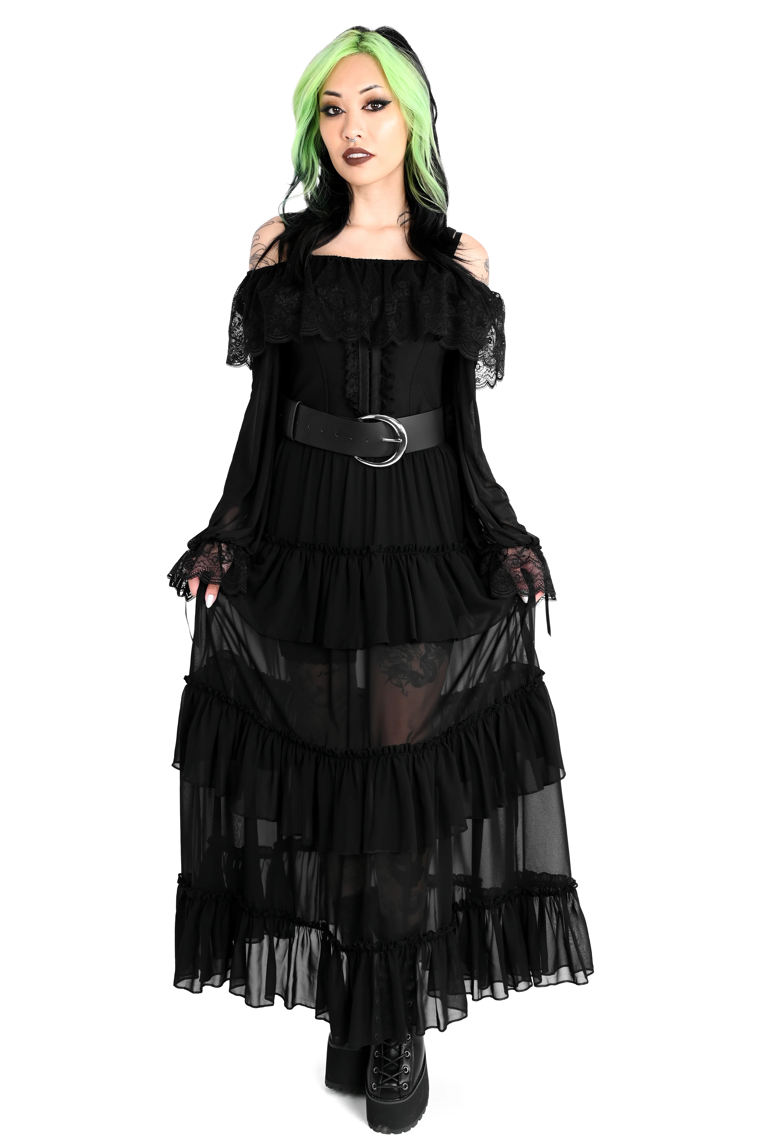 Leah Ruffle Skirt - Chiffon - Sign Up For Restock Notifications! - 4XL left! - Image 3