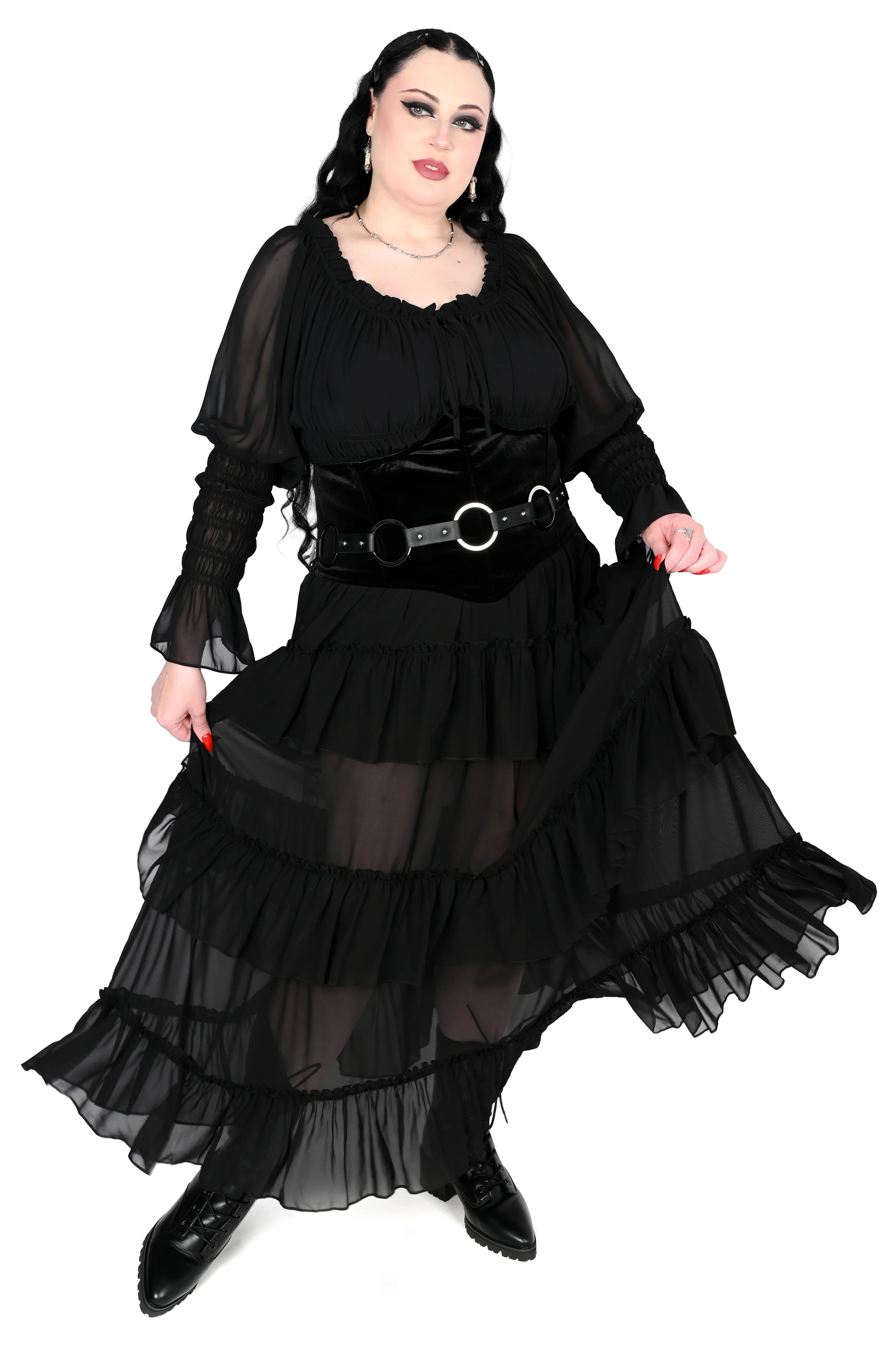 Leah Ruffle Skirt - Chiffon - Sign Up For Restock Notifications! - 4XL left! - Image 6