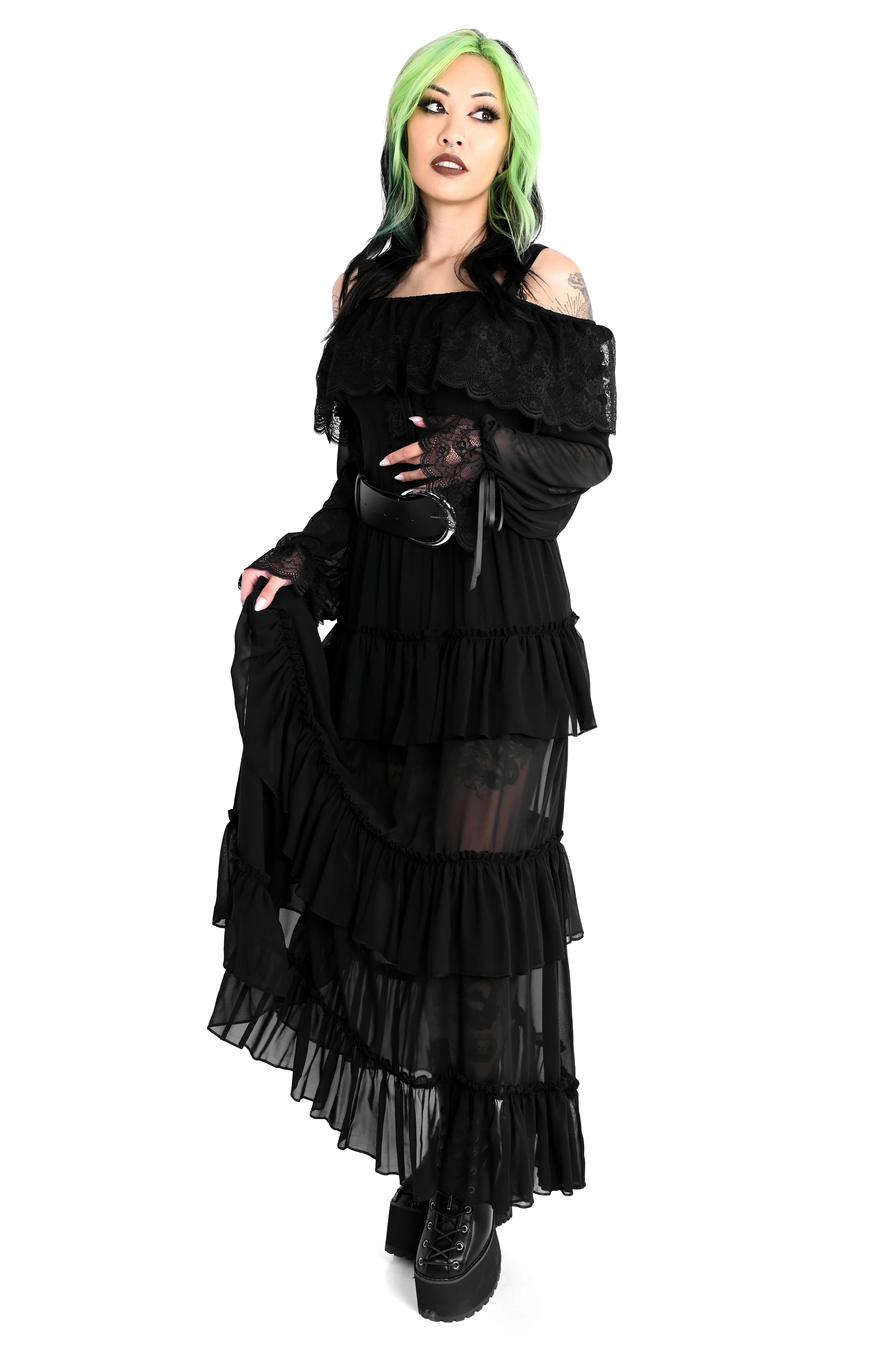 Leah Ruffle Skirt - Chiffon - Sign Up For Restock Notifications! - 4XL left! - Image 8