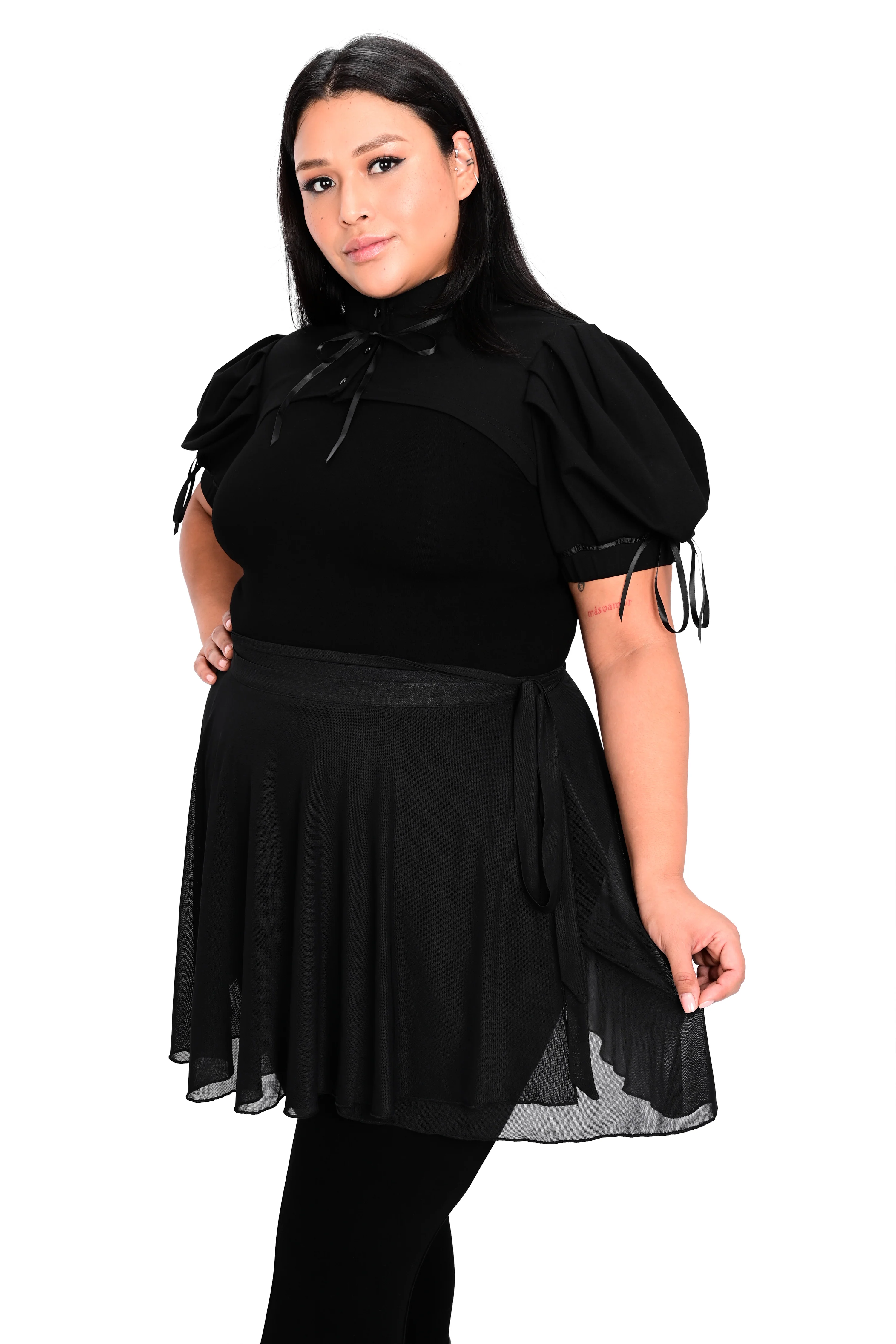Mesh Ballet Wrap Skirt - Image 2