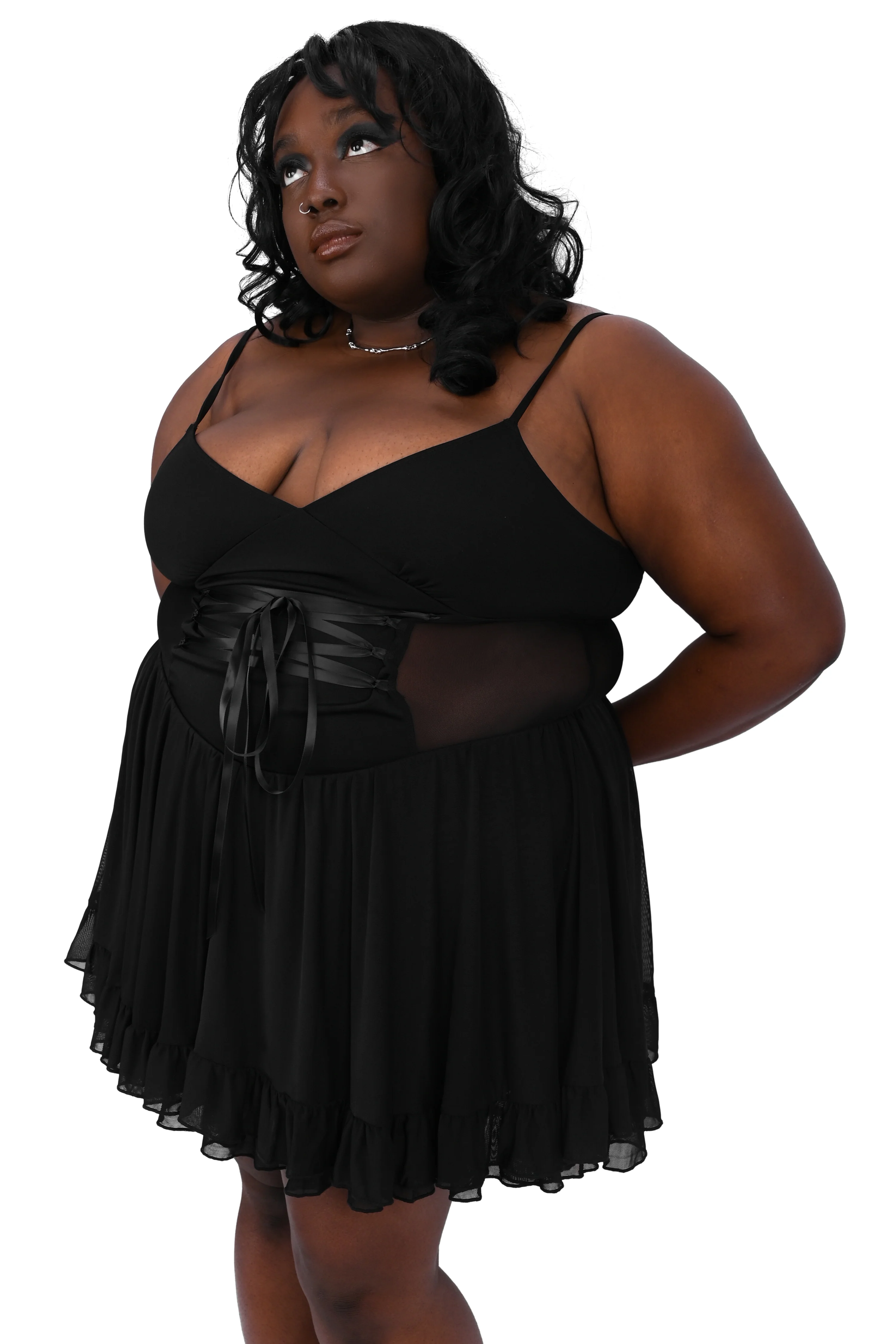 Melody Mesh Pleated Romper - 3XL & 4XL left! - Image 6