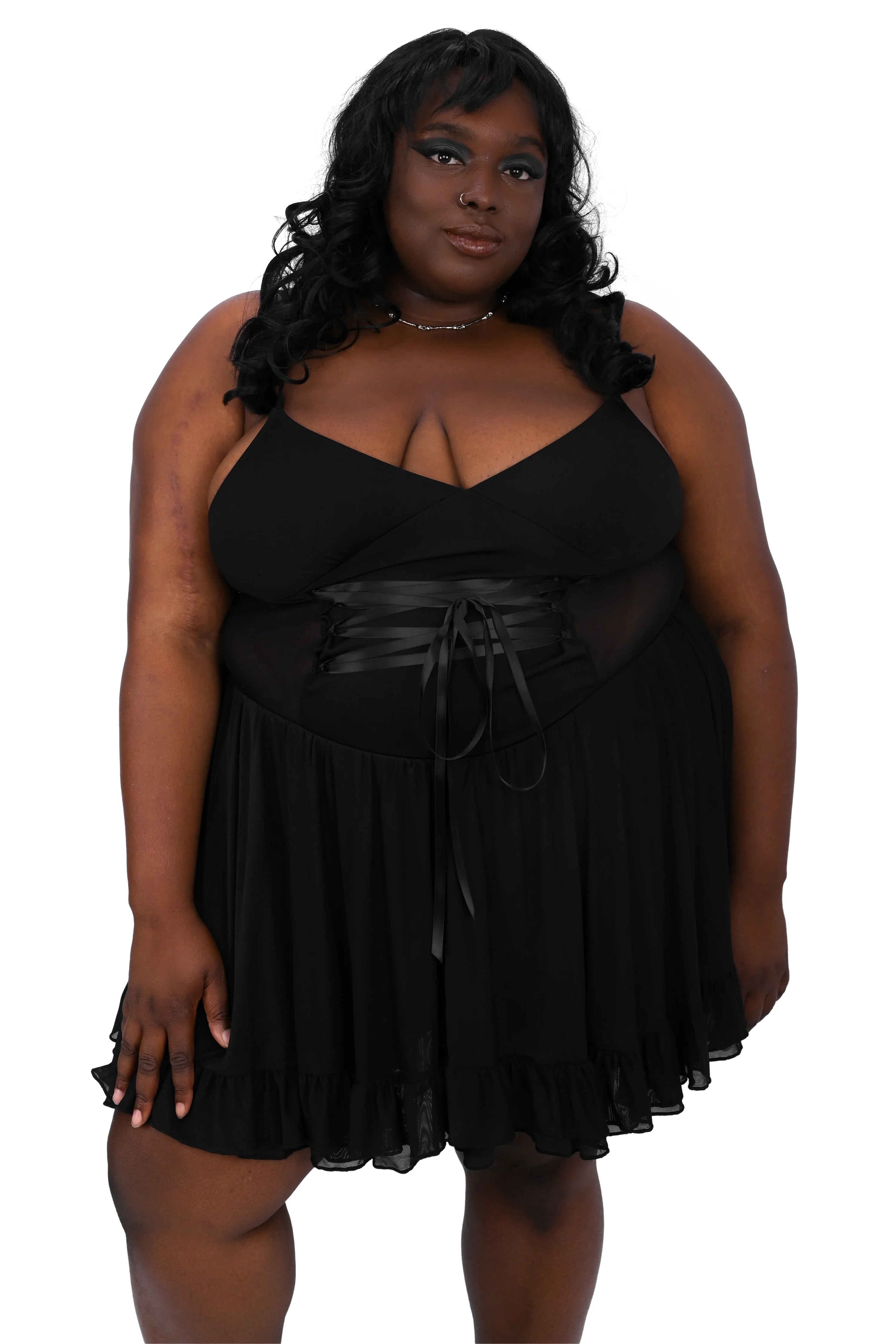 Melody Mesh Pleated Romper - 3XL & 4XL left! - Image 8