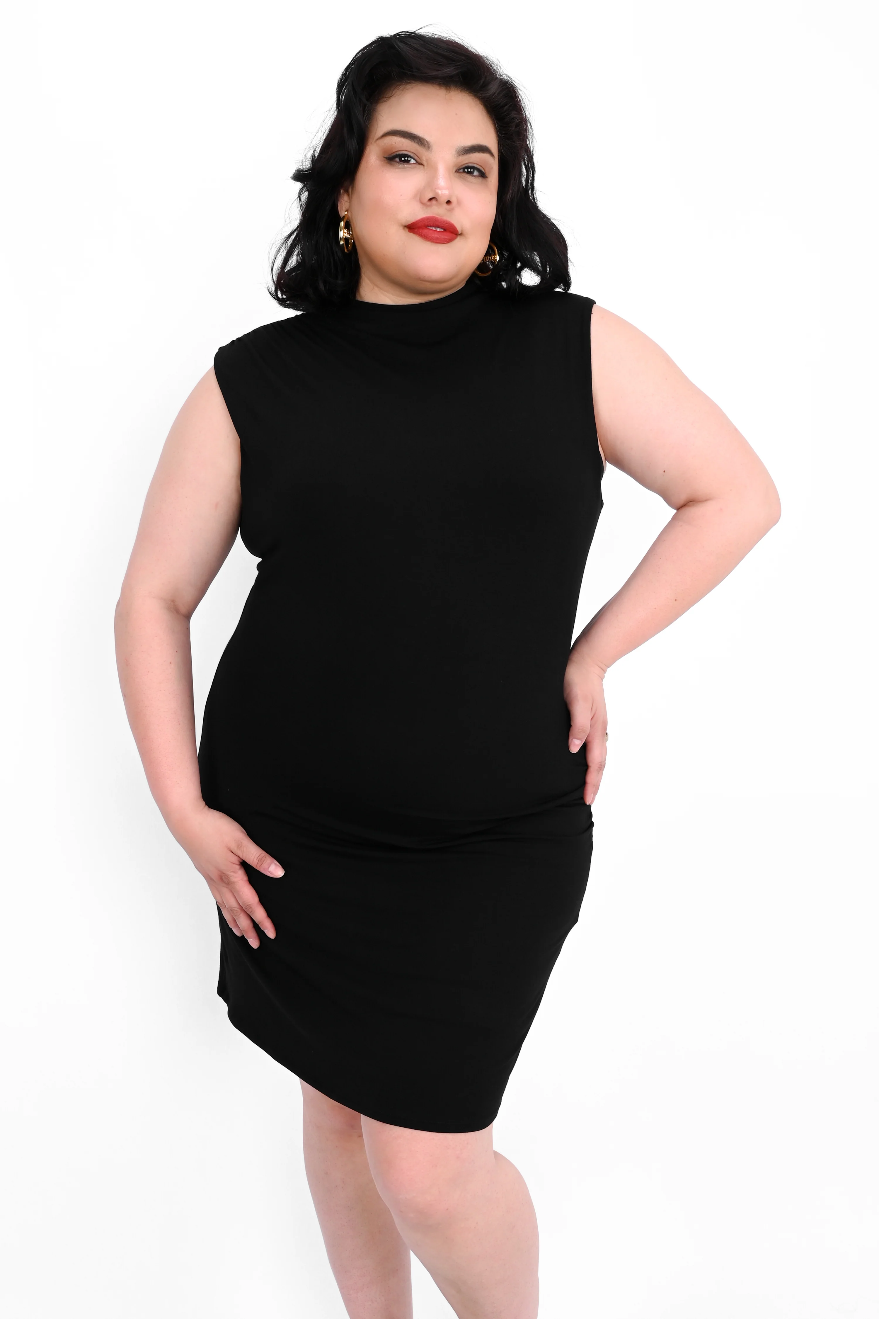 Mock Neck Mini Dress - No Restock! - XS/S/3XL left!
