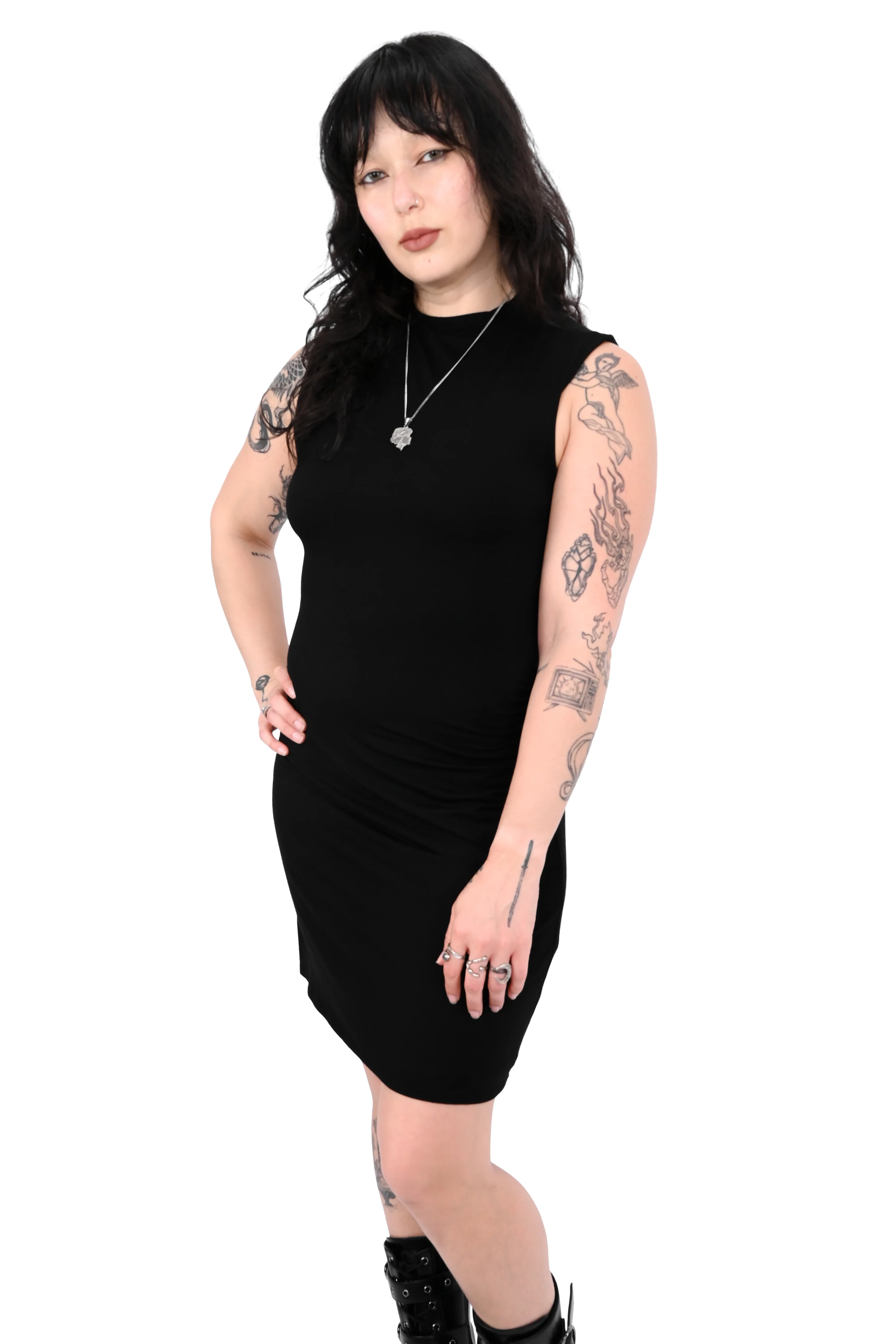 Mock Neck Mini Dress - No Restock! - XS/S/3XL left! - Image 4