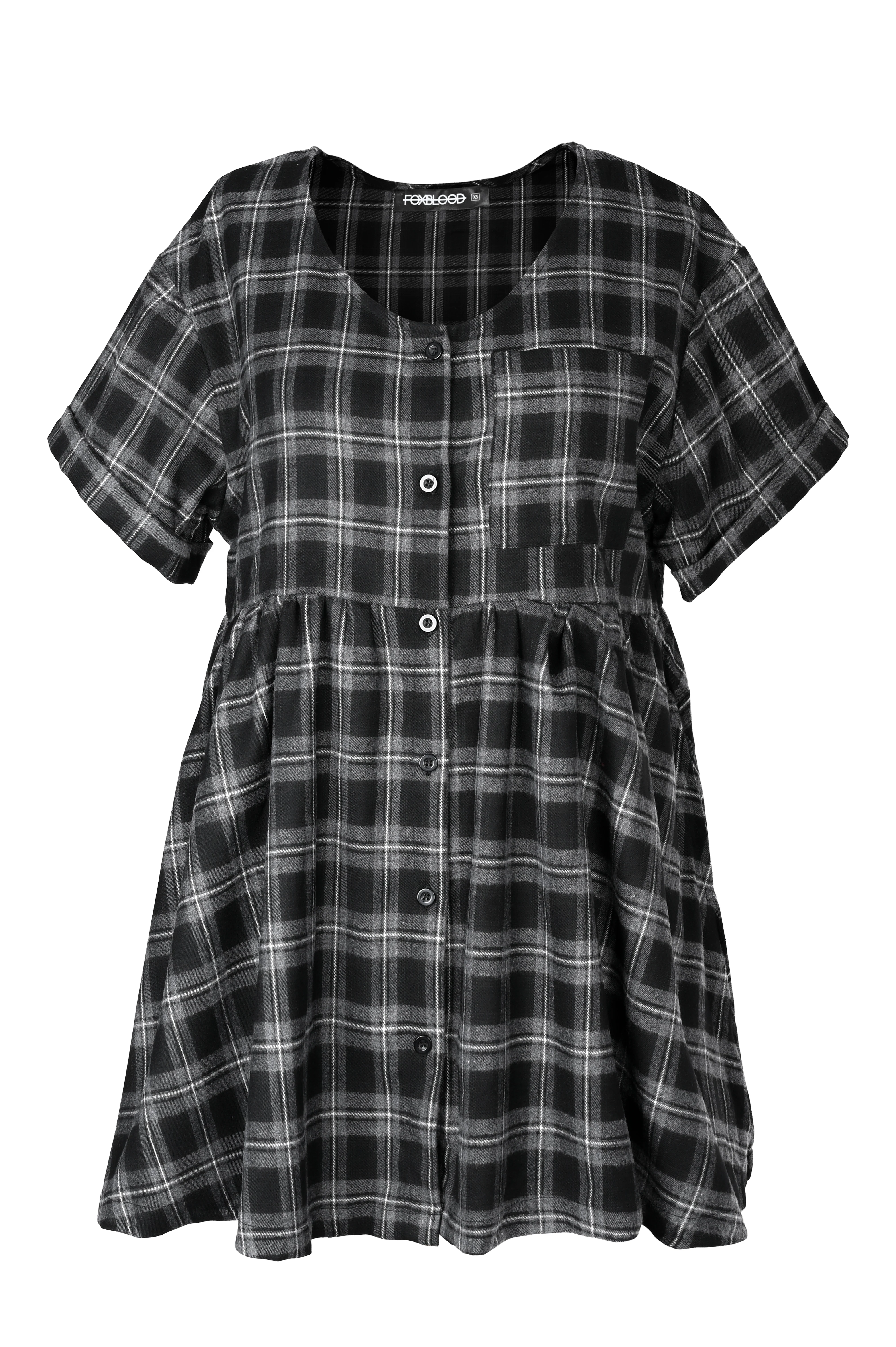 Plaid Babydoll Dress - Image 3