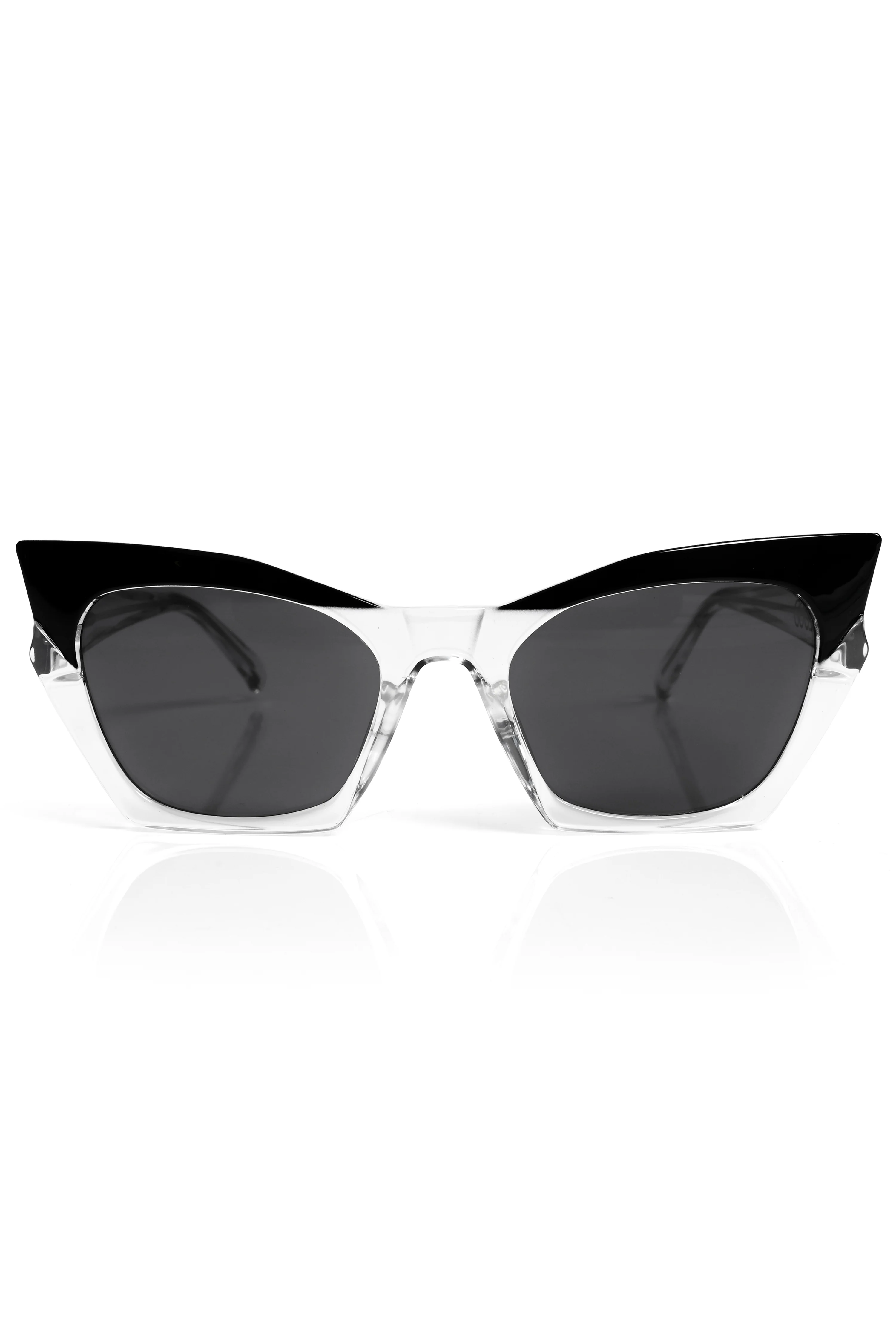 Raquel Sunglasses - Clear/Black - Image 2
