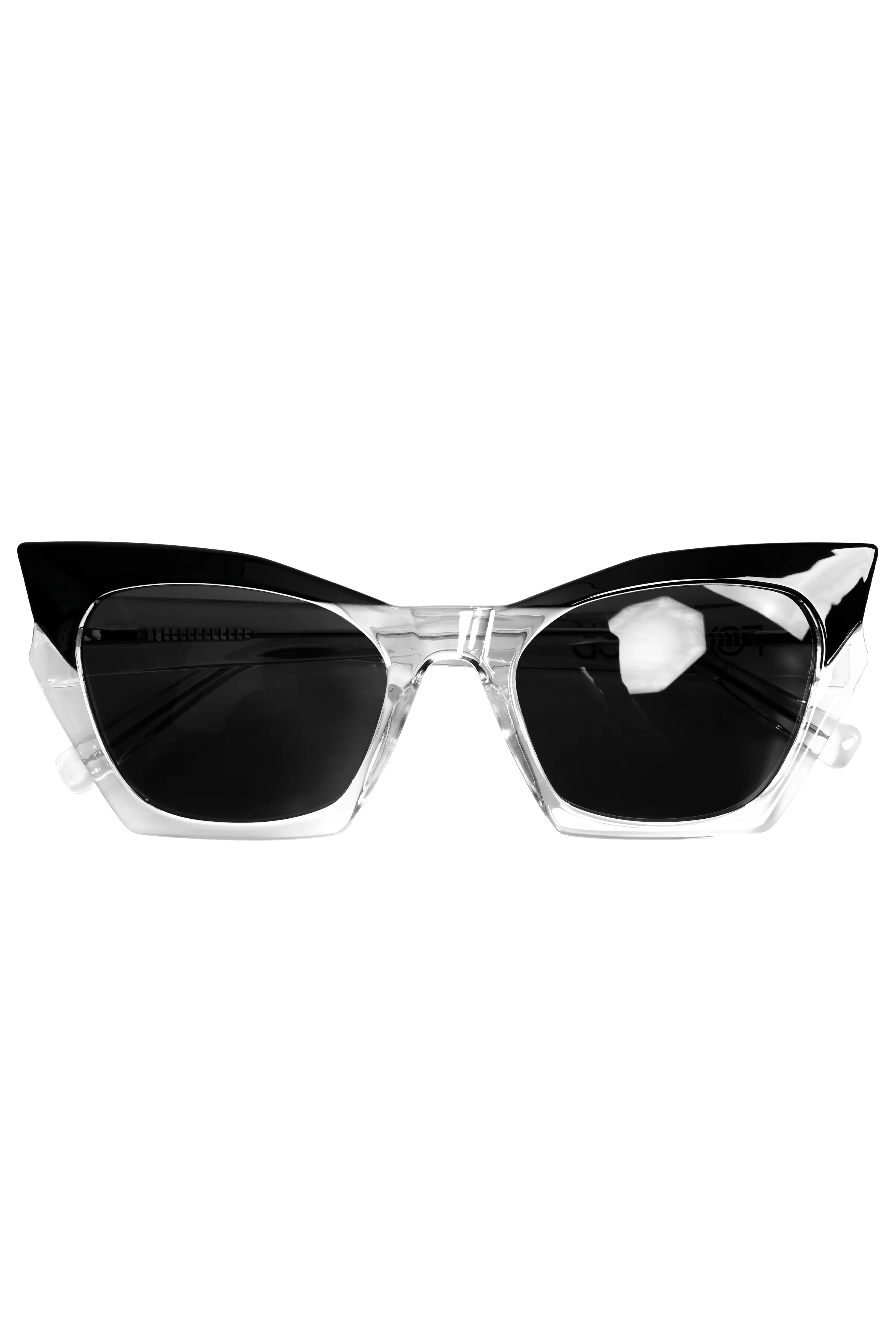 Raquel Sunglasses - Clear/Black - Image 5