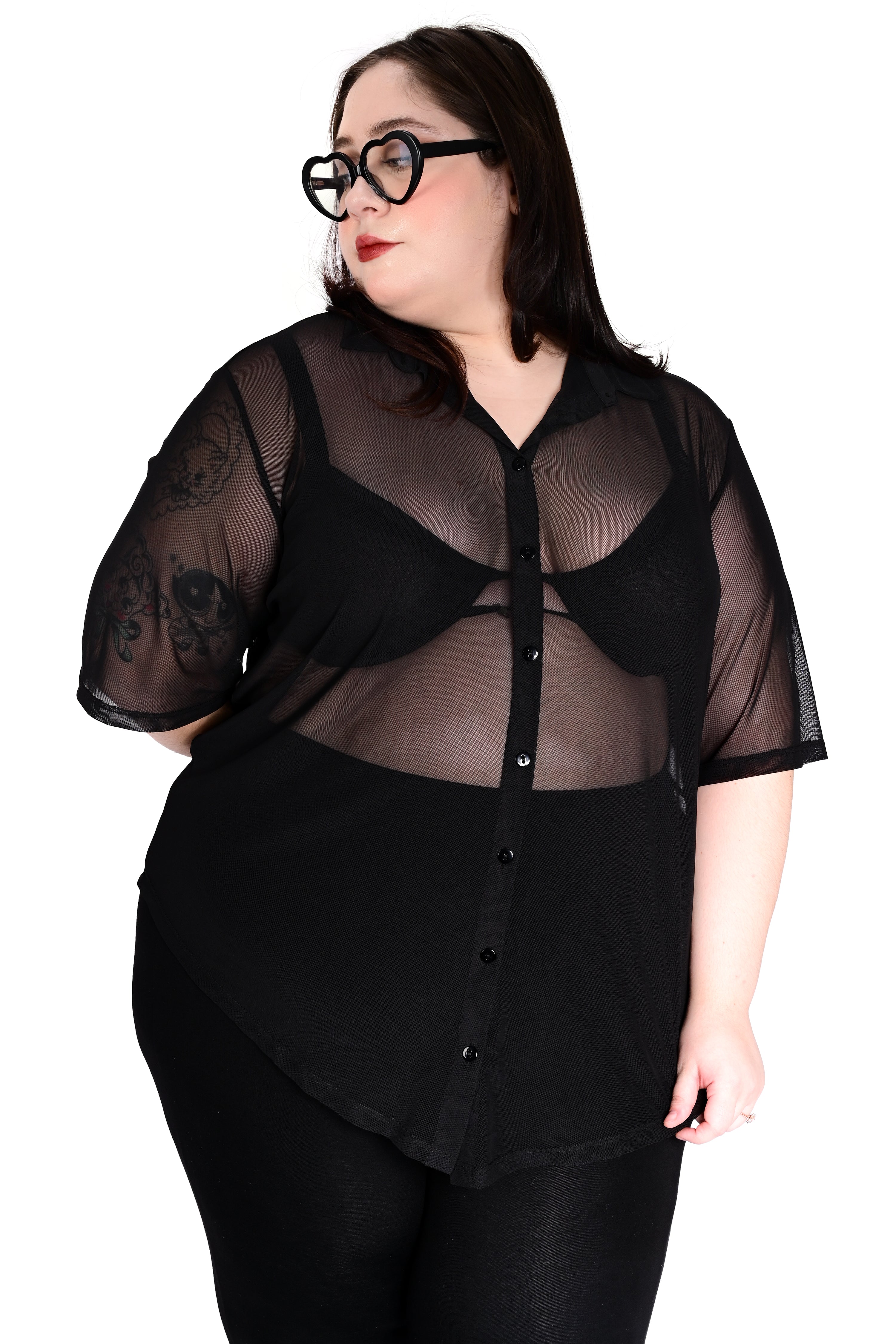 Short Sleeve Mesh Memphis Oversized Shirt- Sign Up For Restock Notifications! - Image 2