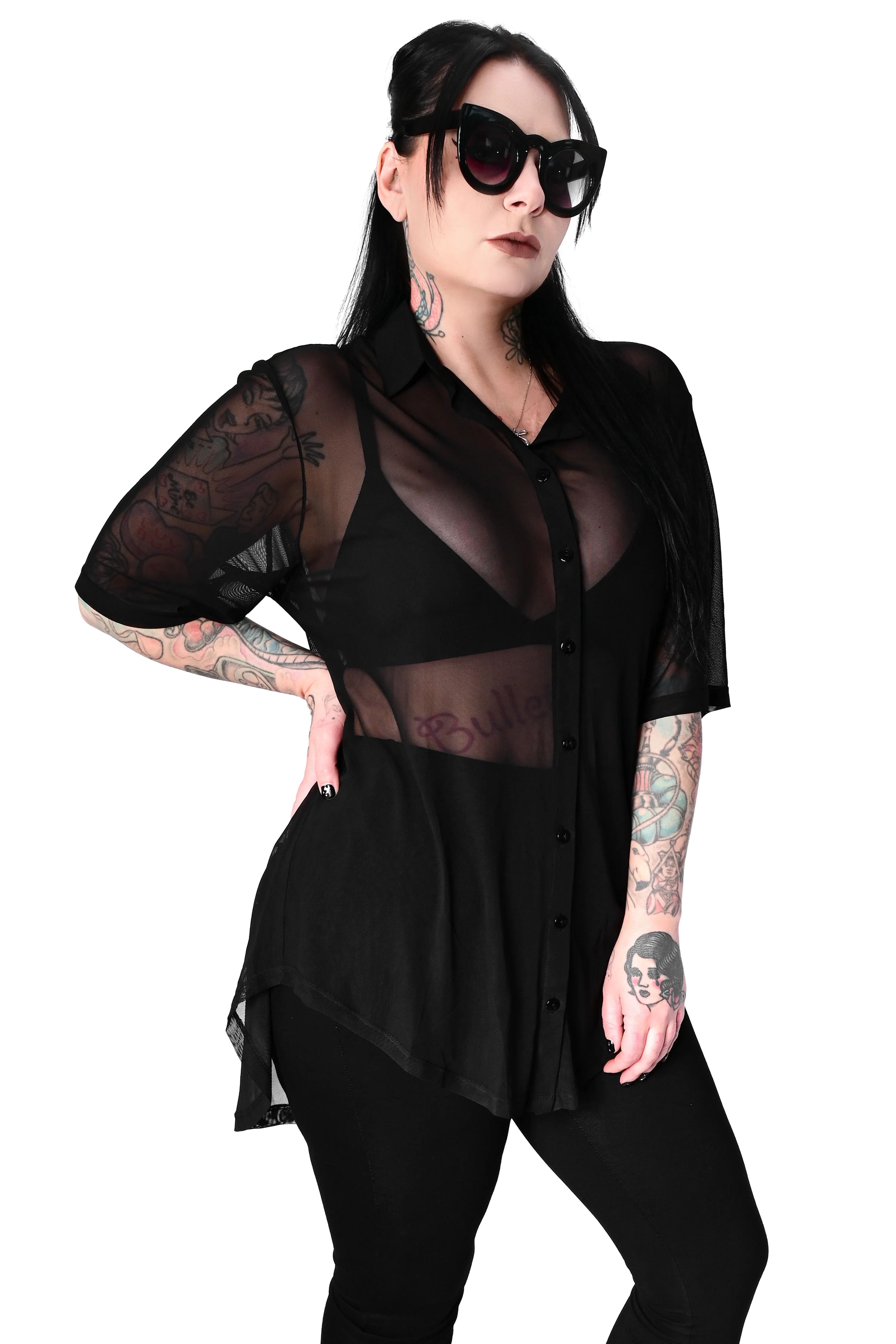 Short Sleeve Mesh Memphis Oversized Shirt- Sign Up For Restock Notifications! - Image 4