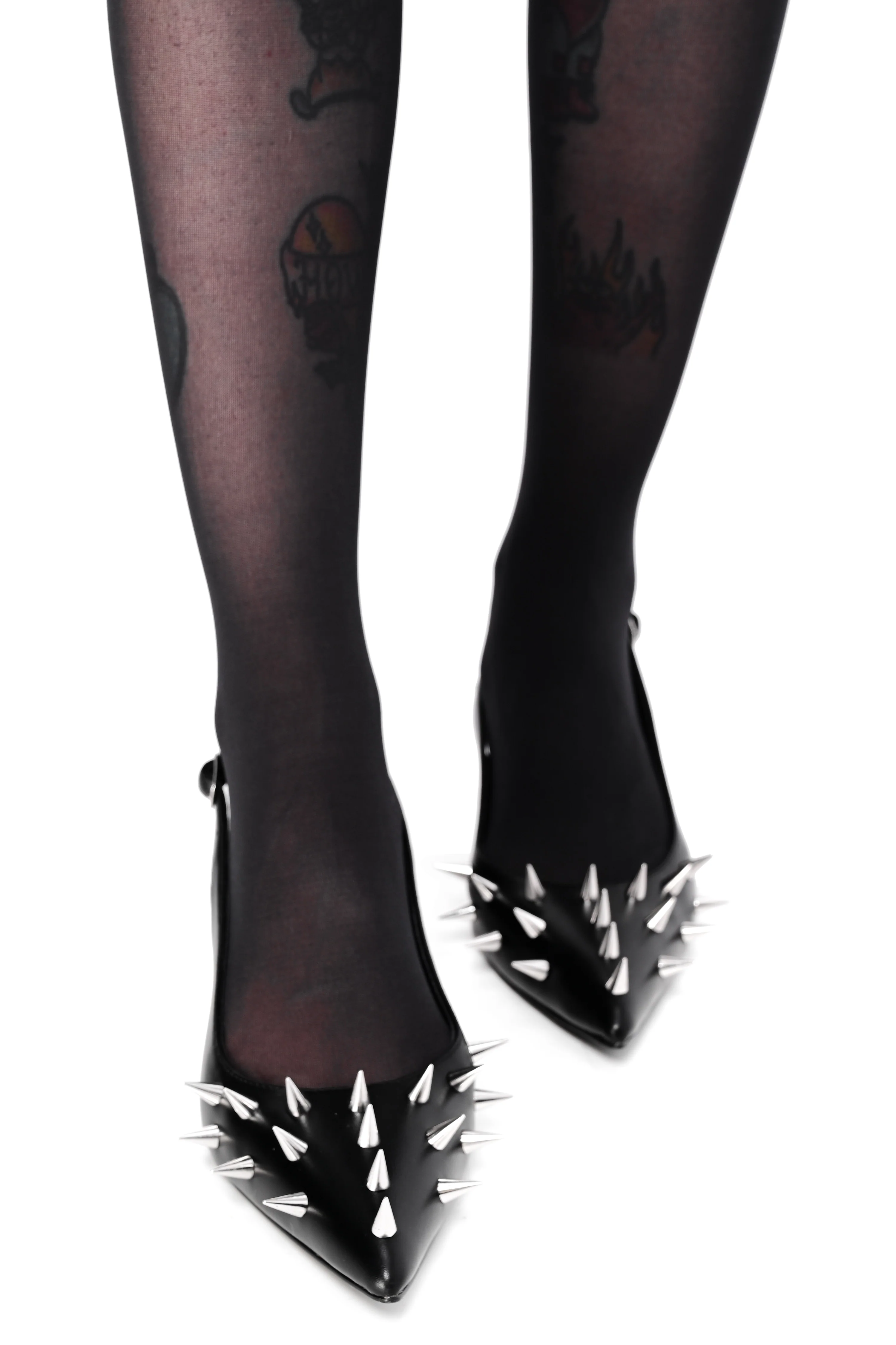 Spiked Sling Back Kitten Heel - Sizes 10/11/12/13 left! - Image 2