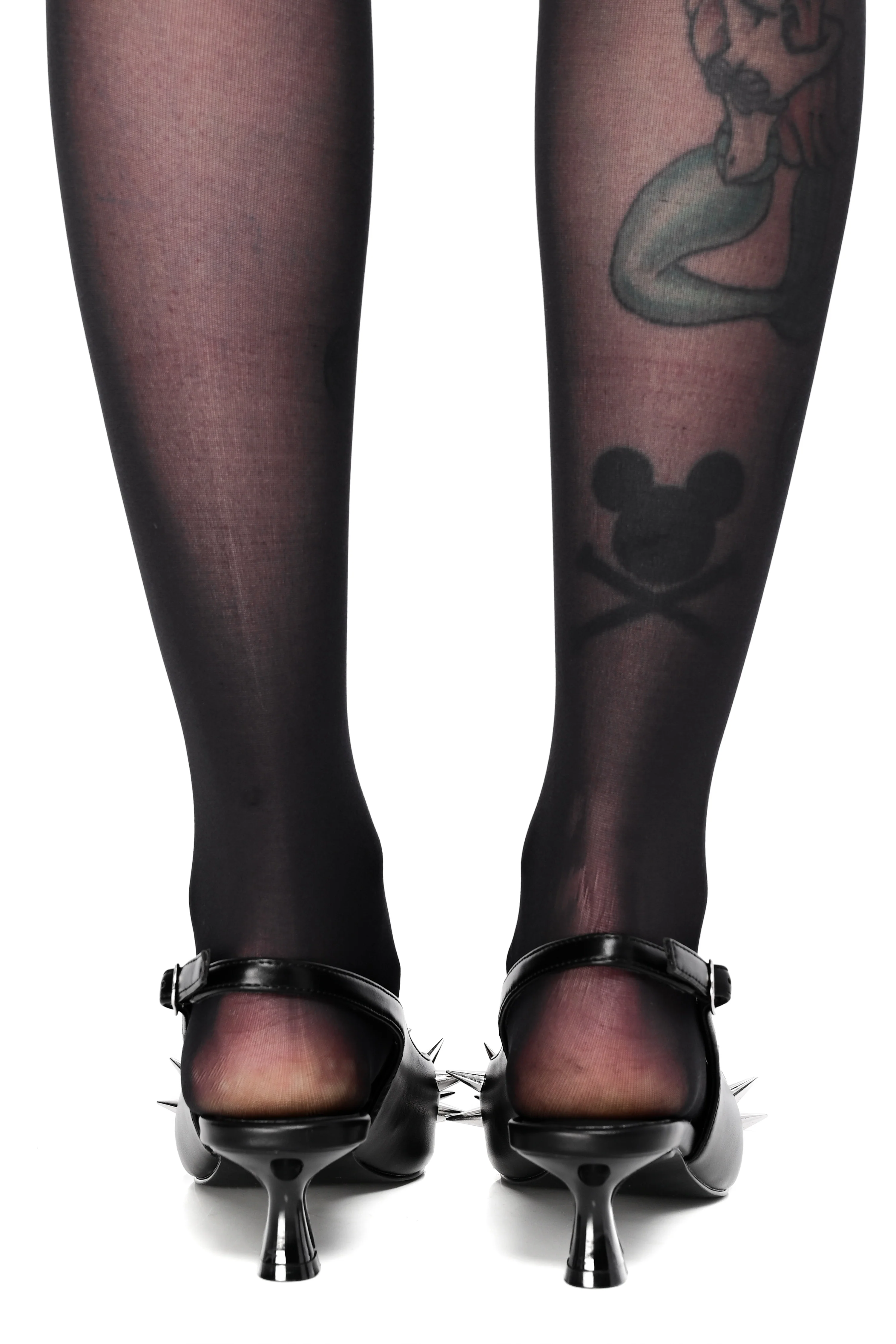 Spiked Sling Back Kitten Heel - Sizes 10/11/12/13 left! - Image 3