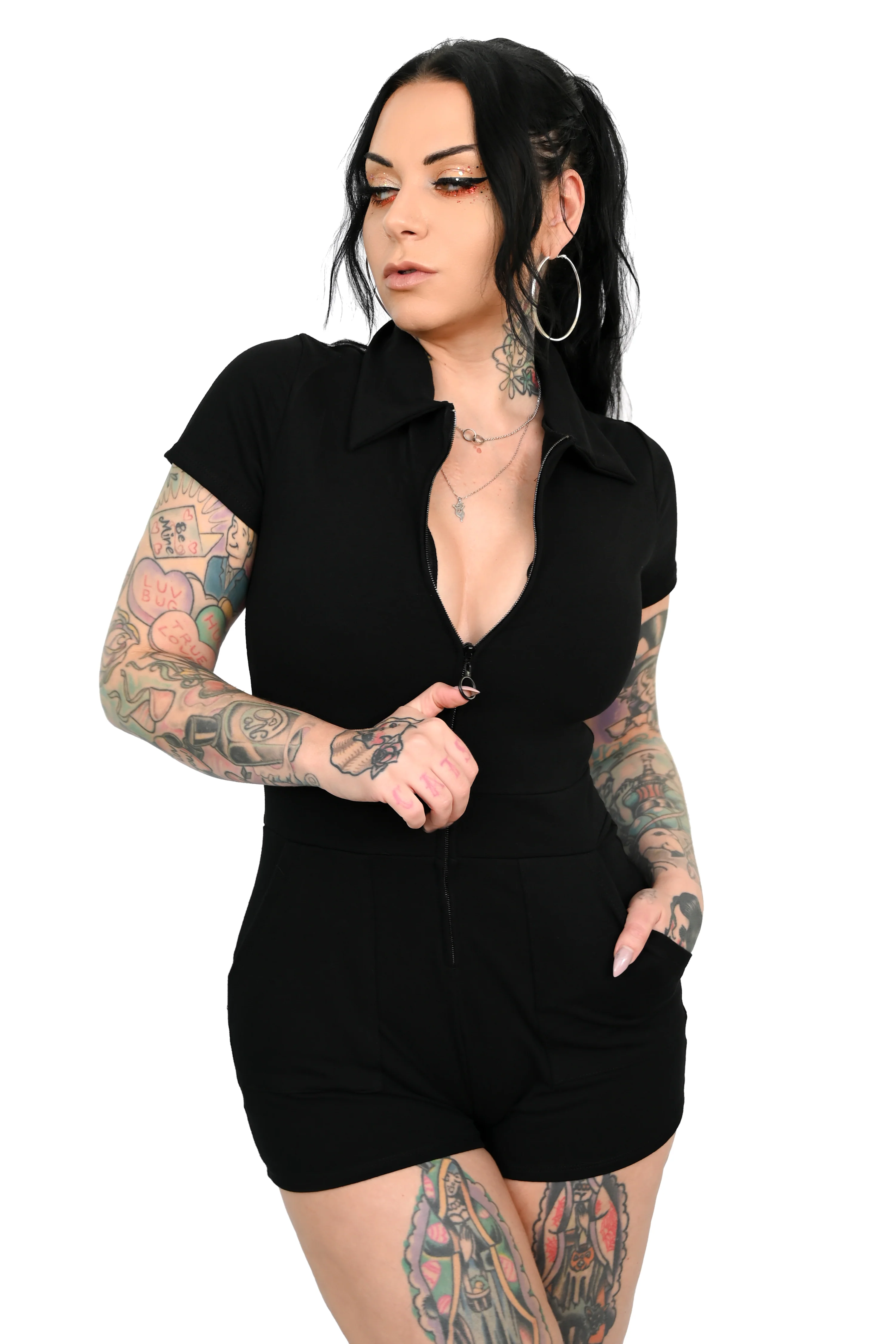 Jamie Lee Zip Up Romper - Restocking soon! Sign Up For Notifications! - 4XL left! - Image 3