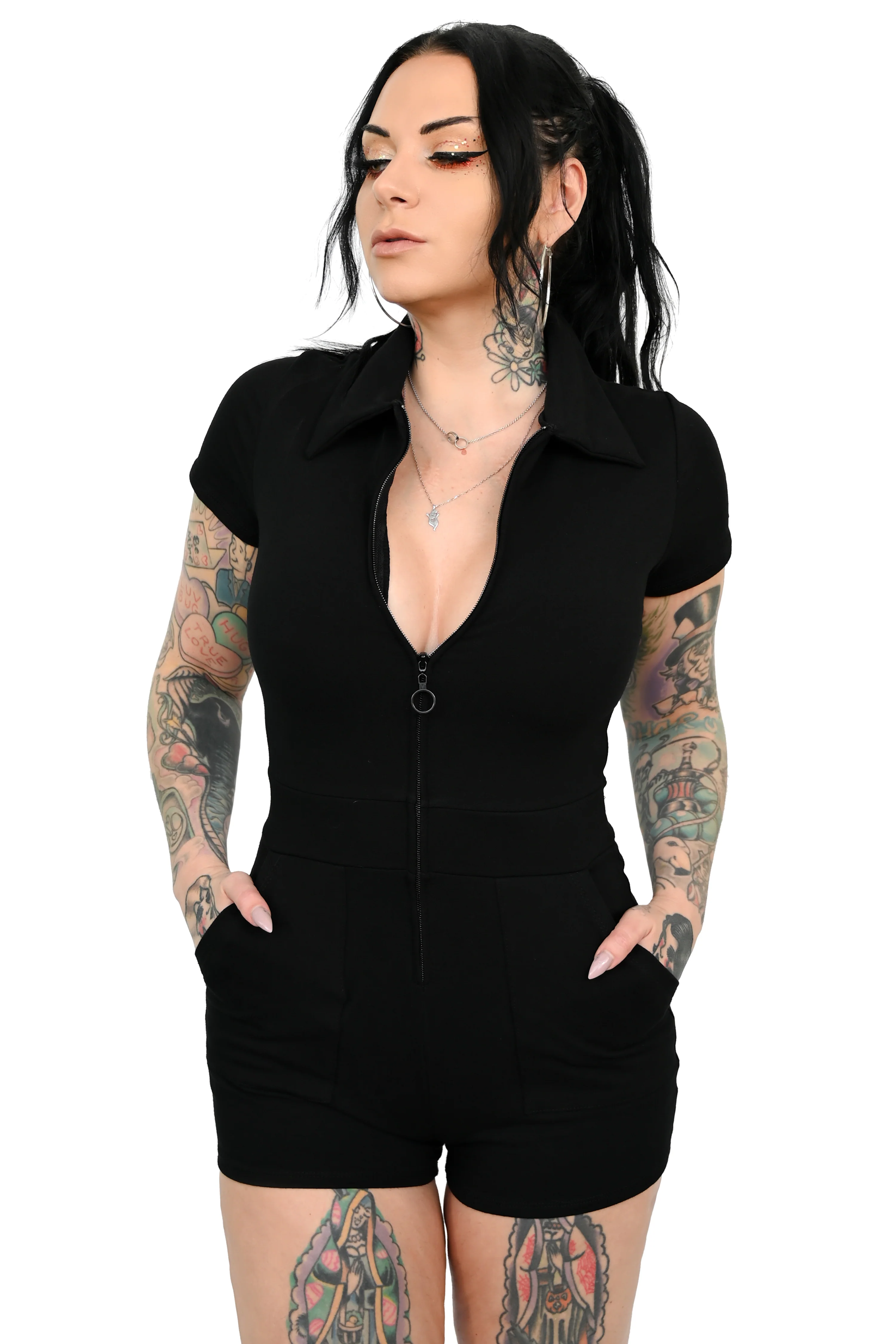 Jamie Lee Zip Up Romper - Restocking soon! Sign Up For Notifications! - 4XL left! - Image 5